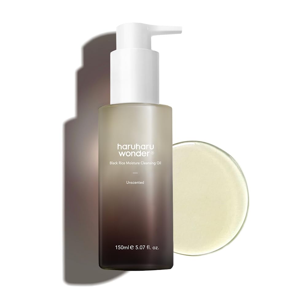 HotHARUHARU wonder Black Rice Moisture Cleansing Oil, Double Cleansing, Daily Makeup Remover, Pore Oil Cleanser, Korean Skincare, For sensitive, Non-comedogenic, 5.1 fl oz