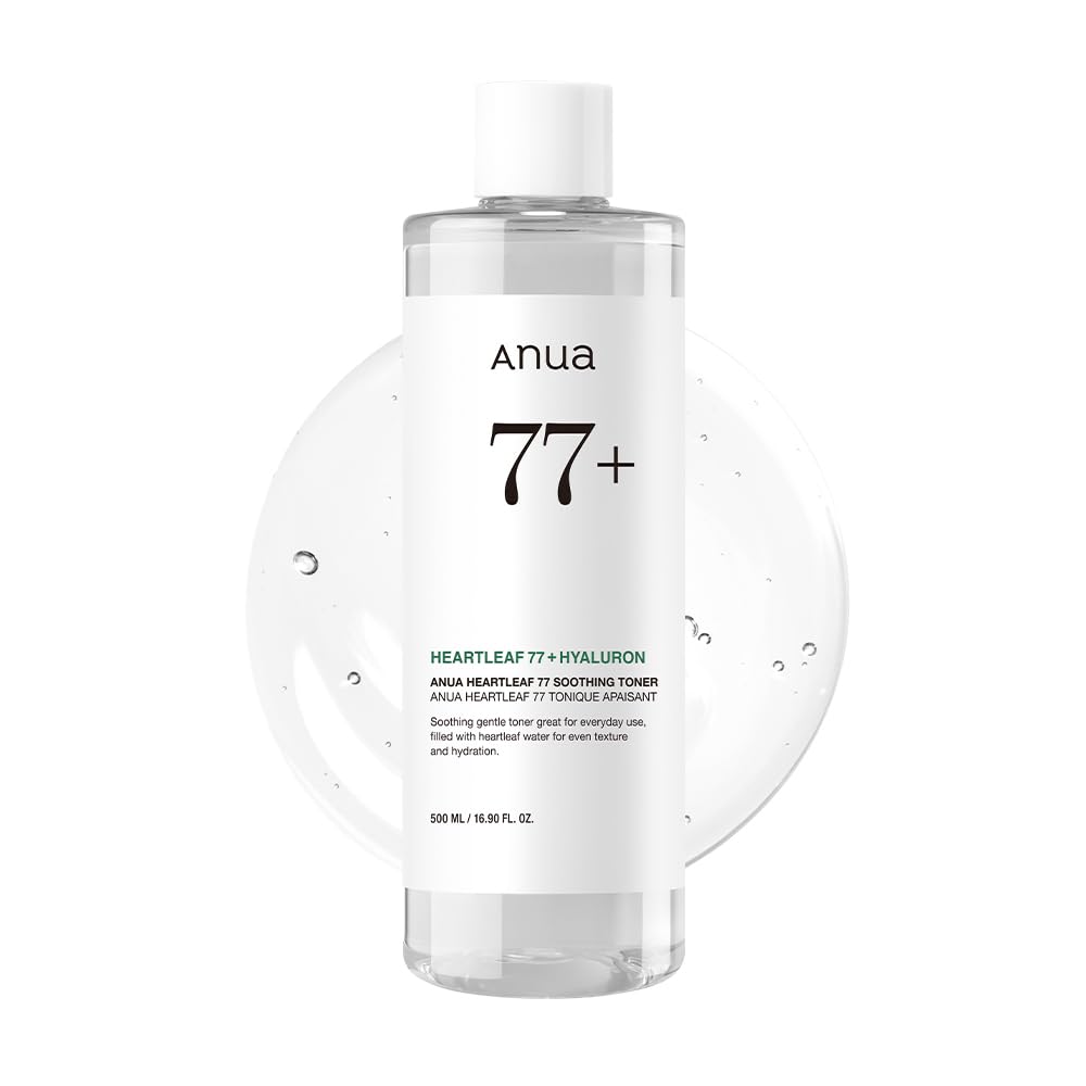 HotAnua Heartleaf 77 Soothing Toner, Moisturizing & Calming Facial Toner for Glass Skin, Hyaluronic Acid, Lightweight Hydration for Sensitive Skin, Redness Relief, Korean Skincare, 8.45 fl.oz