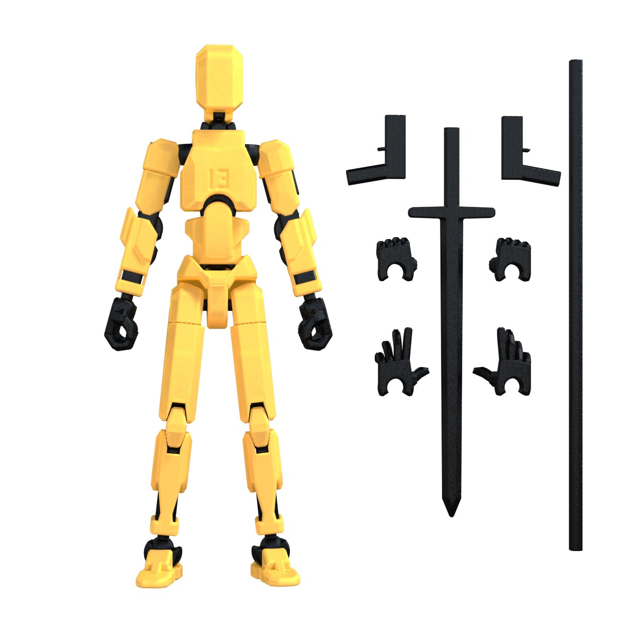 Hot MerryXD 6 Pack Assembly Completed T13 3D Action Figure,Dummy Nova Titan Lucky 13 Action Figure 3D Printed Multi-Jointed Movable Toy