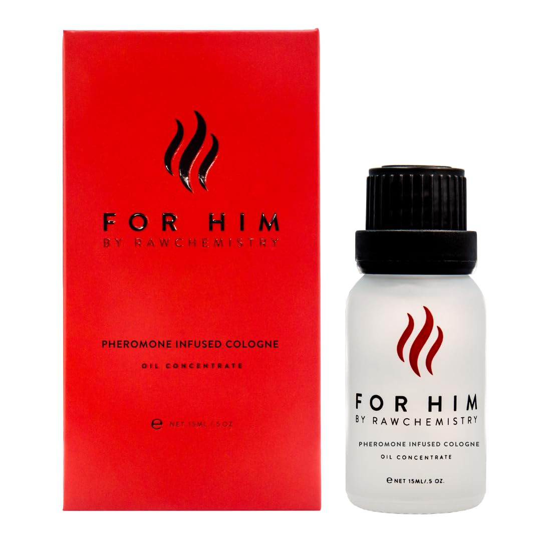 Hot Pheromone Infused Cologne for Men - For Him 1 oz Spray by RawChemistry | Long Lasting Perfume for Men, Mens Body Spray, Premium Cologne Oil Notes, Fine Fragrances for Men, All Day Daily Use, 1 Oz