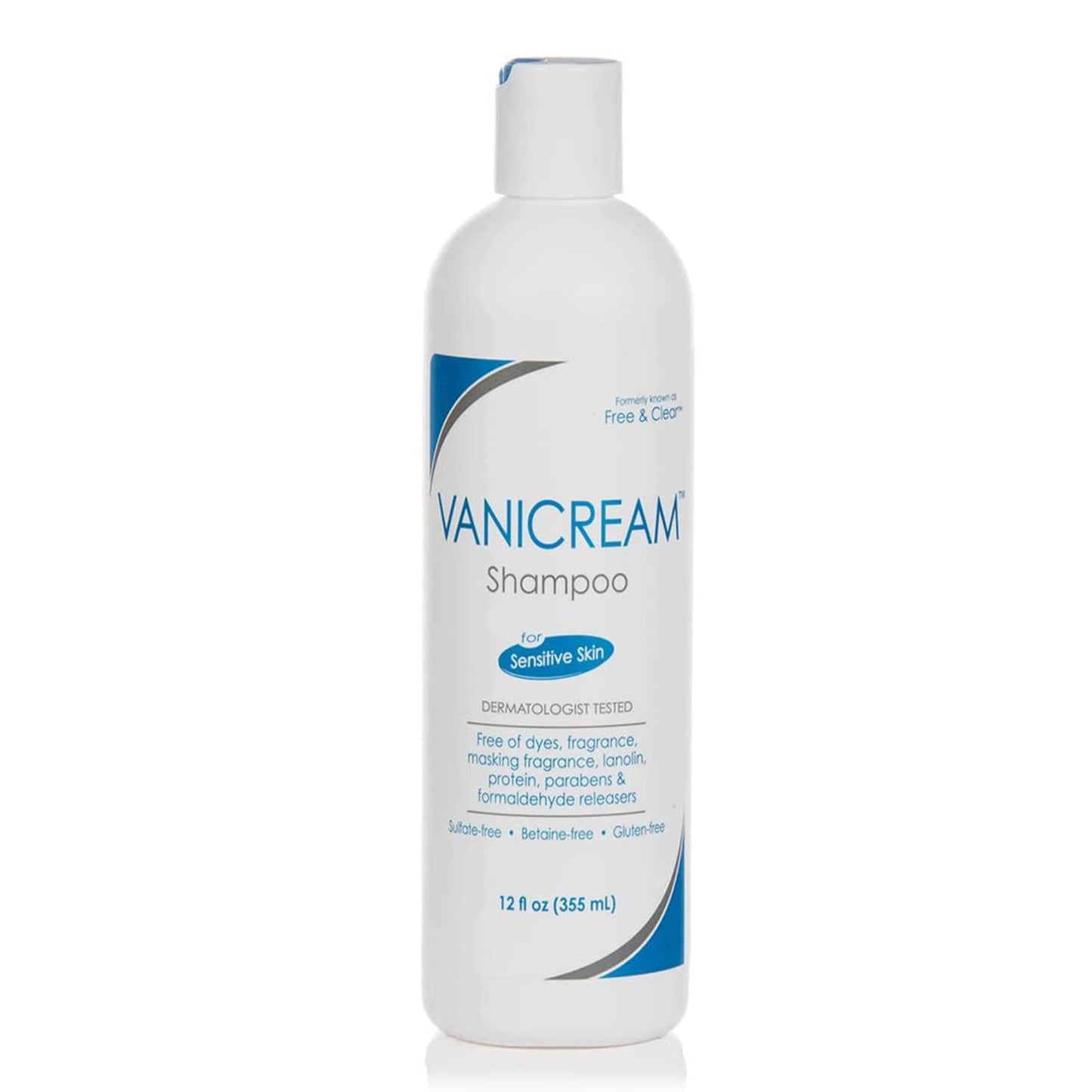 HotVanicream Shampoo, 12 Fl Oz, Formulated without Common Irritants for Sensitive Skin, Gentle, Clarifying Shampoo, Helps Remove Oil, Flaking and Build-Up, Dermatologist Tested