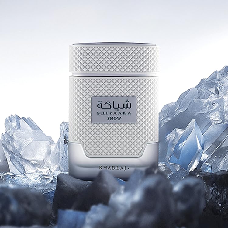 Hot Khadlaj Shiyaaka Snow – Citrusy, Woody, Spicy, Aromatic – Eau de Parfum Spray Long-Lasting Fragrance for Men, 3.4 Ounce / 100 ml