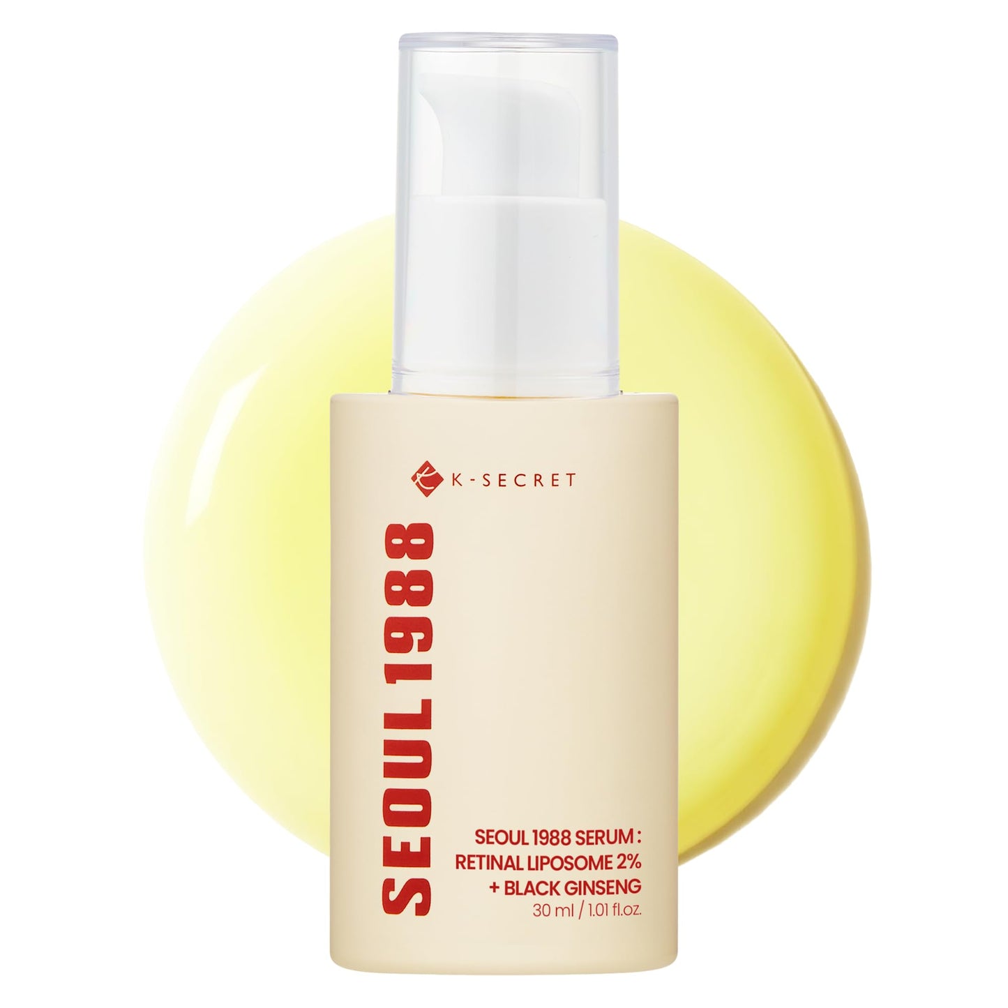 HotK-SECRET SEOUL 1988 Retinal Serum | Retinal Liposome 2% for Fine Lines & Skin Texture Care | Niacinamide, Bakuchiol, and 58% Black Ginseng | Korean Skincare, 30ml / 1.01 fl oz