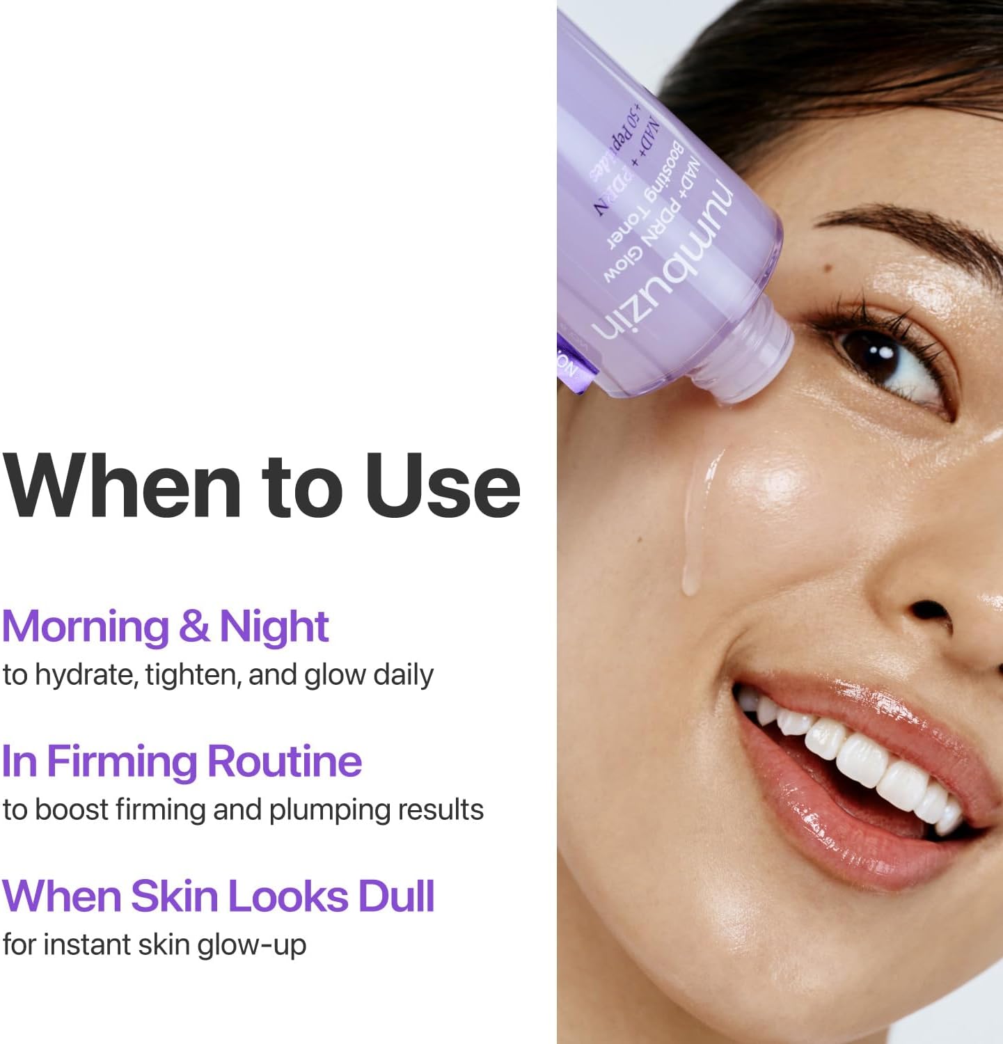 Hotnumbuzin No.9 NAD+ Salmon PDRN Toner, Glass Skin Hydrating Toner with Peptides & Niacinamide, Instant Plumping, Firming & Anti-Aging Korean Skincare, 5.07 fl oz