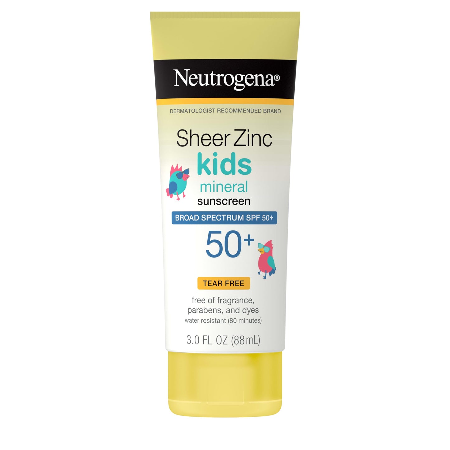 HotNeutrogena Sheer Zinc Oxide Kids Mineral Sunscreen Stick, SPF 50 Plus UVA/UVB Broad Spectrum Protection, Water-Resistant Sunscreen Stick, Gentle on Sensitive Skin, Dermatologist Recommended, 1.5 oz