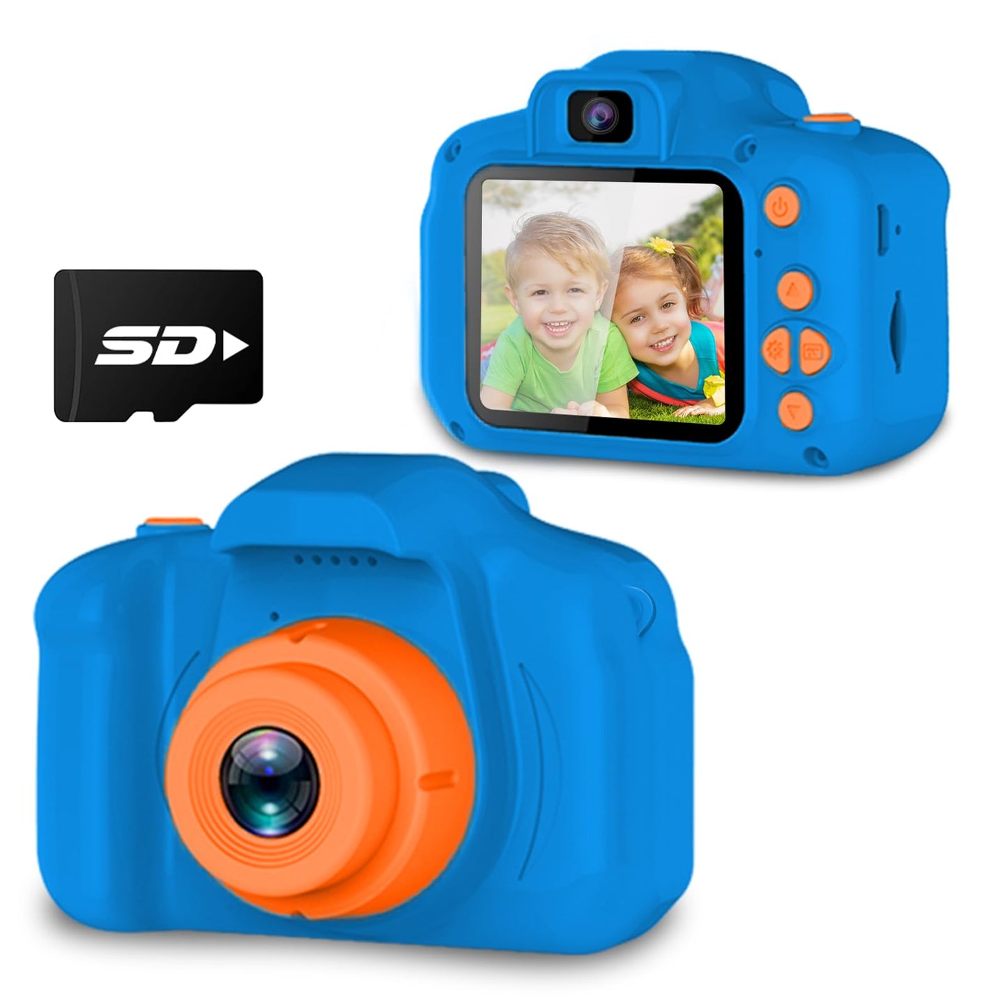 Hot Seckton Upgrade Kids Selfie Camera, Christmas Birthday Gifts for Boys Age 3-9, HD Digital Video Cameras for Toddler, Portable Toy for 3 4 5 6 7 8 Year Old Boy with SD Card-Navy Blue