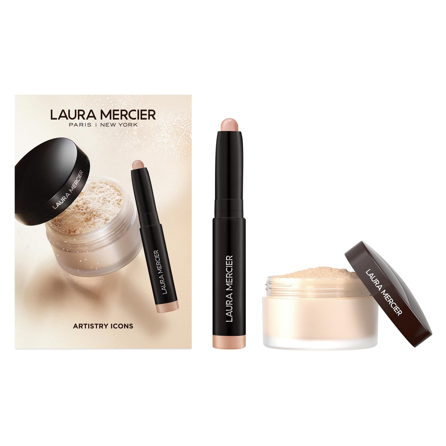 HotLaura Mercier Translucent Loose Setting Powder, 24HR Shine Control, Soft Matte Finish, Long-Lasting Wear, Normal to Oily Skin, 4 Shades for Virtually All Skin Tones, Artistry Icons Set