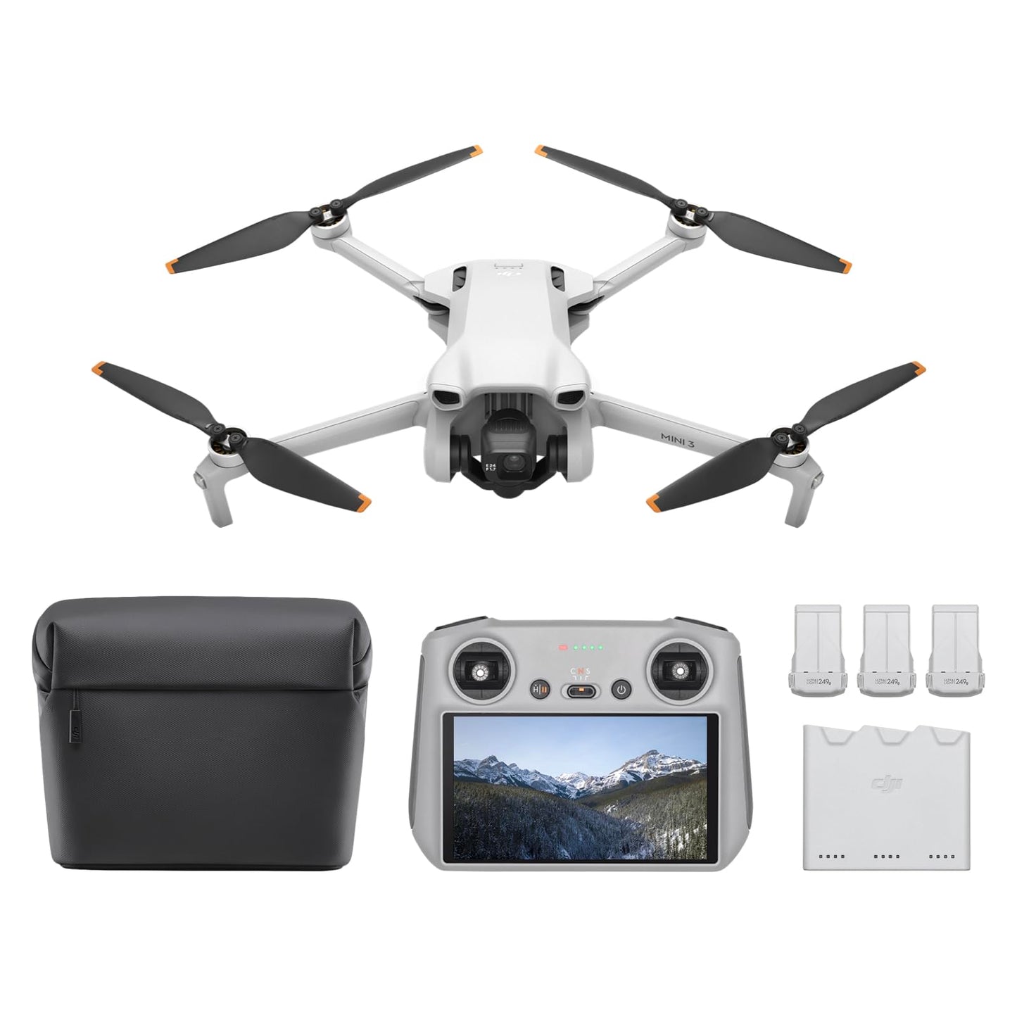 HotDJI Mini 3 With DJI RC, 3-Axis Mechanical Gimbal Mini Camera Drone | 4K HDR Video, 38-Min Flight Time, up to 32800ft (10km) Video Transmission, Vertical Shooting, GPS Auto Return