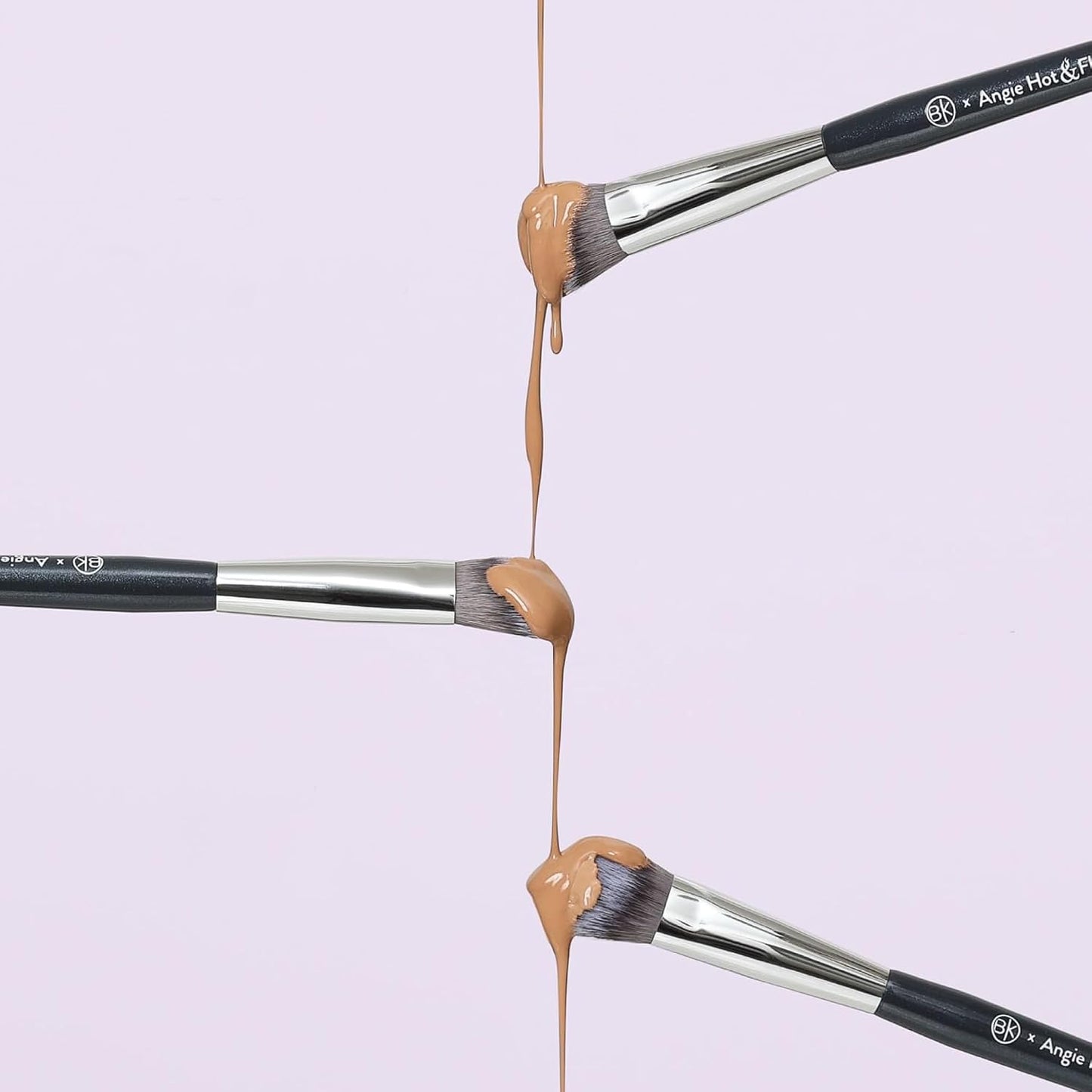 HotBK BEAUTY BRUSHES - ANGIE HOT & FLASHY A506 CONCEALER - Viral "Kitten Paw" Face Brush - Under-Eye Concealing and Contouring - Makeup Brushes