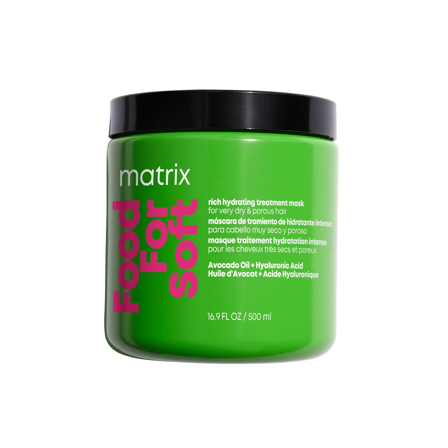 HotMATRIX Food For Soft Rich Hydrating Hair Mask - Deep Conditioner For Dry & Brittle Hair, Adds Shine & Softness, With Avocado Oil & Hyaluronic Acid, Replenishes Moisture