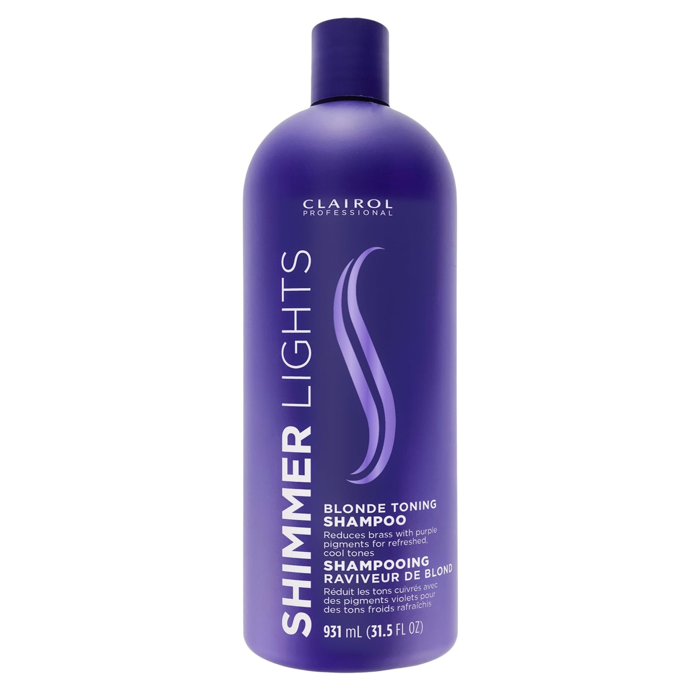 HotClairol Professional Shimmer Lights Purple Shampoo | Neutralizes Brass & Yellow Tones | For Blonde, Silver, Gray & Highlighted Hair