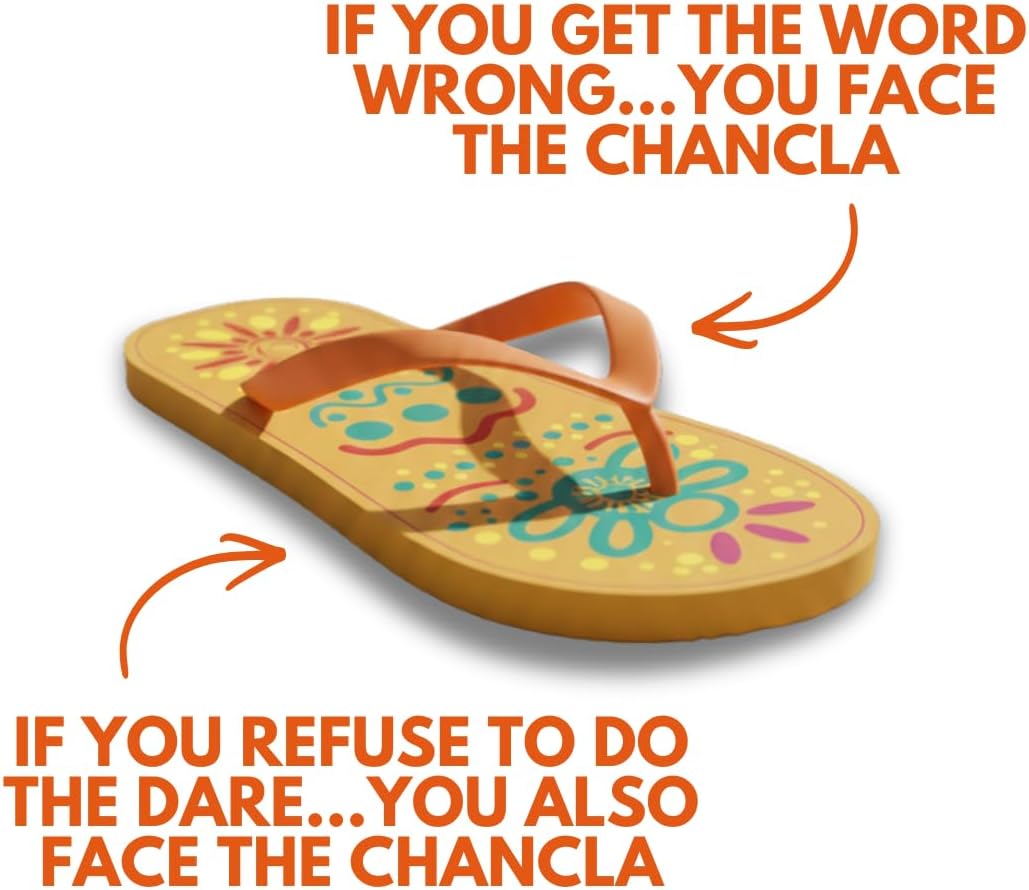 HotViral Studios ¿Cómo Se Dice? – Hilarious Spanish Party Card Game, “Chancla” Included | Funny Latino Game for Families & Adults Game Night | Spanish Trivia for No Sabo Kids | 3+ Players