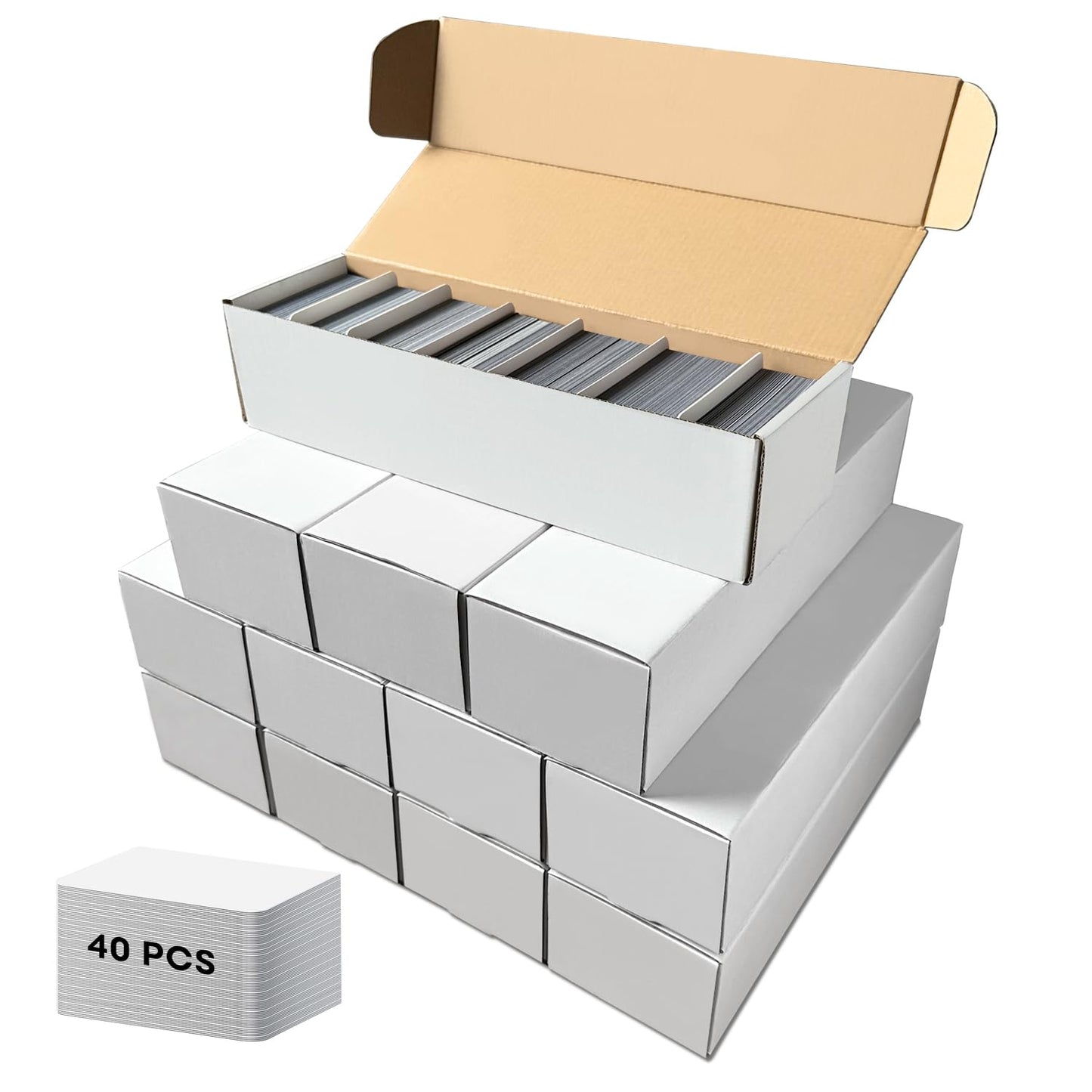 Hot Fageverld Trading Card Storage Box, Mtg Storage Box with Dividers, Cardboard Collector Box for TCG, Baseball Sports Cards, 6 Count