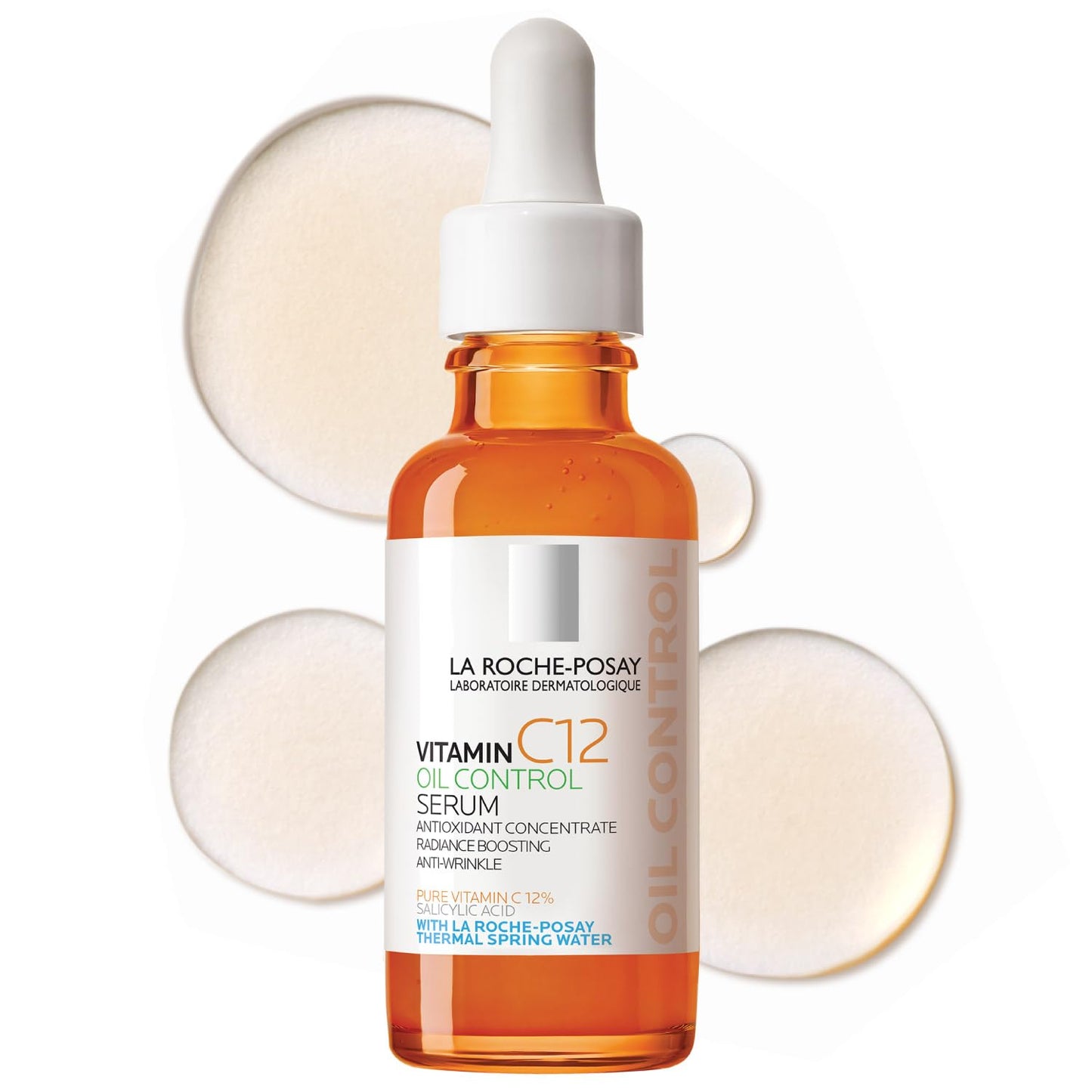 HotLa Roche-Posay Vitamin C Serum for Face with Salicylic Acid, 1oz | Hydrating and brightening serum featuring hyaluronic acid that helps boost radiance and reduce wrinkles. Paraben free.