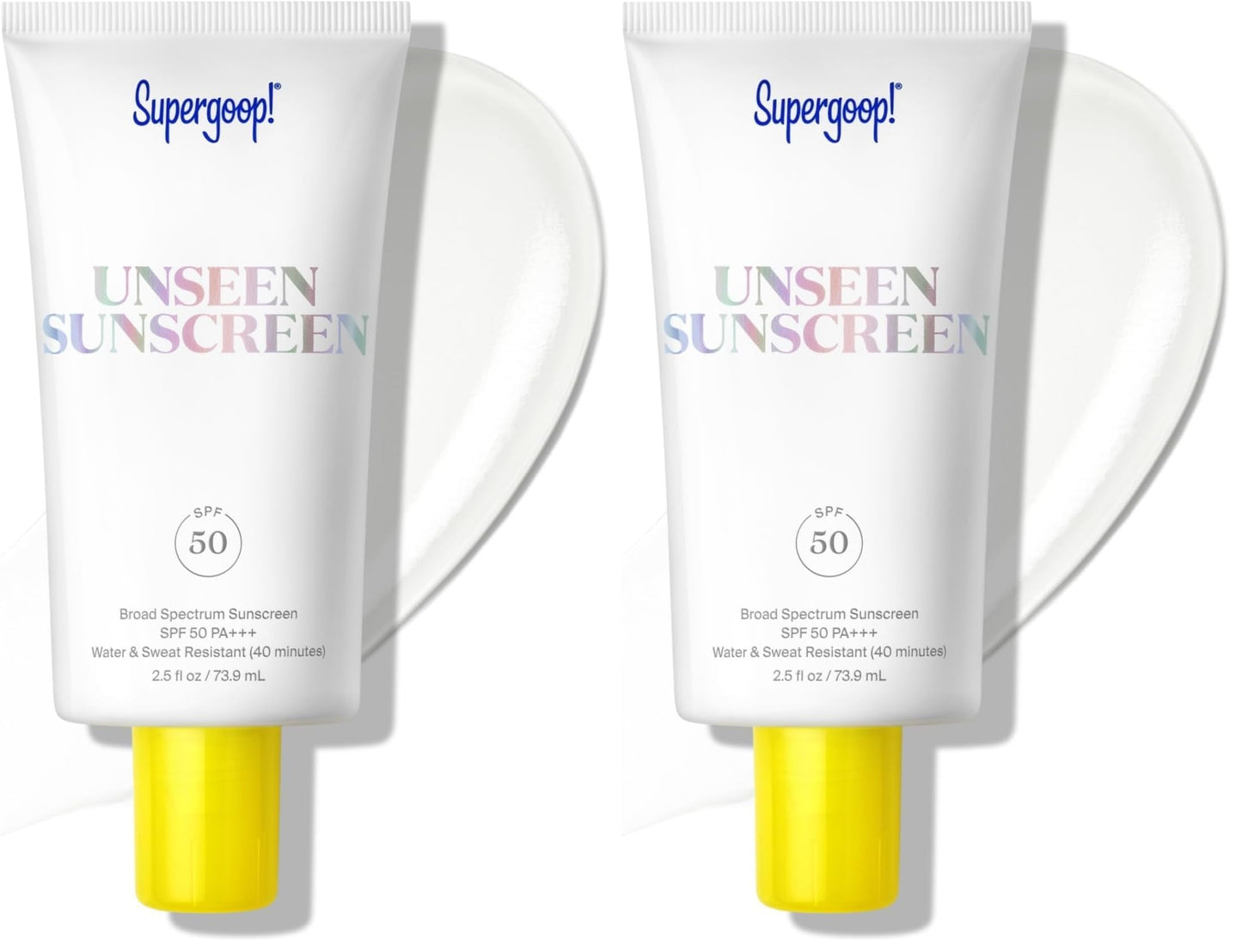 HotSupergoop! Unseen Sunscreen - SPF 50 - Clear & Invisible Face Sunscreen + Broad Spectrum + Makeup-Gripping Primer - Weightless, Scentless, Oil Free