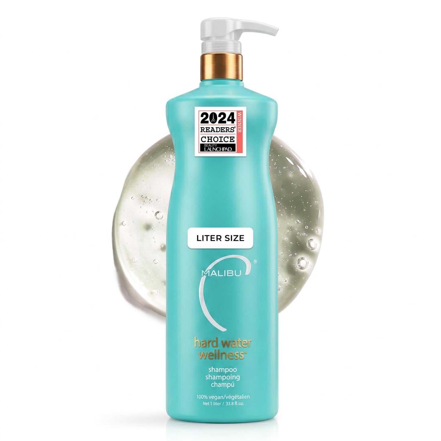 HotMalibu C Hard Water Wellness Shampoo - Hydrating, Sulfate-Free Hair Care for Hard Water - Removes Minerals and Buildup (9 oz)