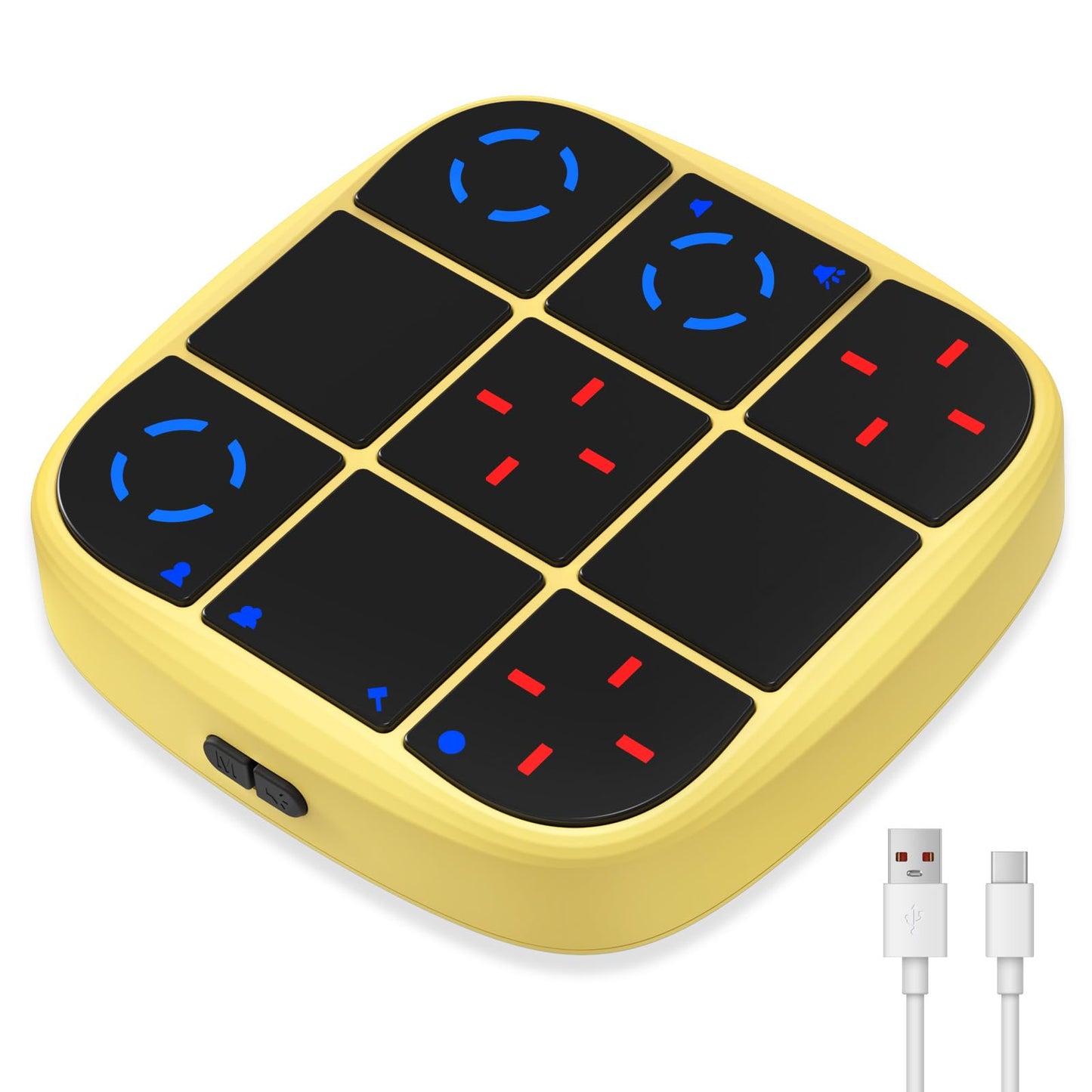 HotTic-Tac-Toe Bolt Game, 4-in-1 Handheld Puzzle Games Console, Electronic Tic-Tac-Toe Game for Educational and Memory Growth, Portable Travel Games for Car Ride, Board Games for Kids and Adults (Cyan)
