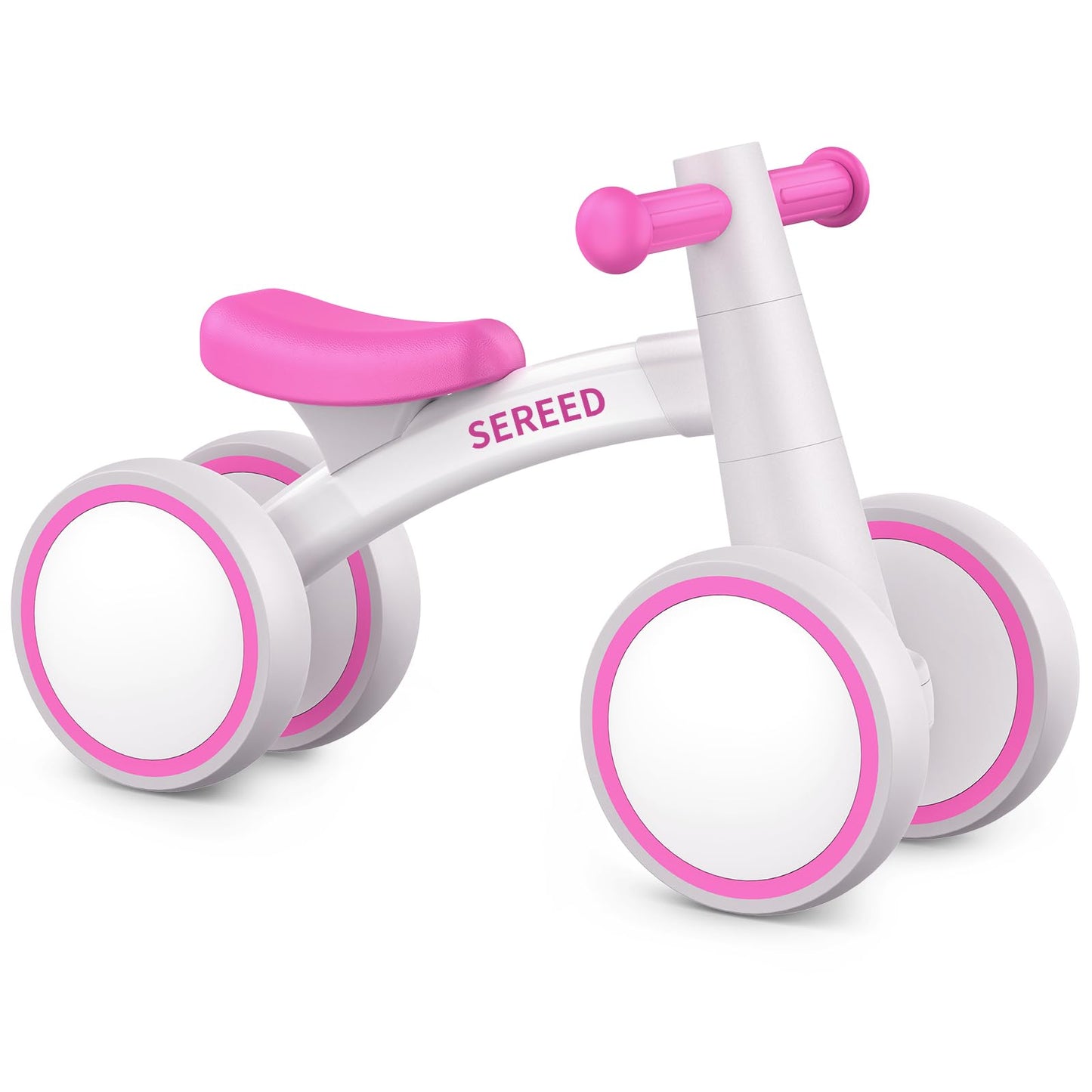 HotSEREED Baby Balance Bike for 1 Year Old Boys Girls 12-24 Month Toddler Balance Bike, 4 Wheels Toddler First Bike, First Birthday Gifts
