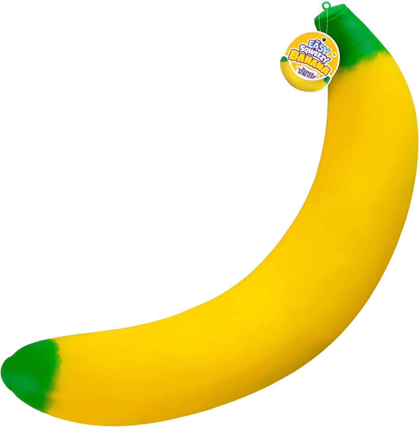 HotORB Easy Sqweezy Giant Stretchy Banana - Stretches Up to 6 Feet Long - Huge Jumbo Sized Squishy Fruit Toy, Perfect to Squeeze for Stress Relief - Fun Sensory / Fidget Novelty Toy for Kids and Adults