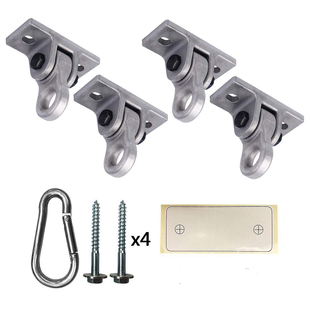 HotABUSA Heavy Duty Black Swing Hangers Screws Bolts Included Over 5000 lb Capacity Playground Porch Yoga Seat Trapeze Wooden Sets Indoor Outdoor 2 Pack