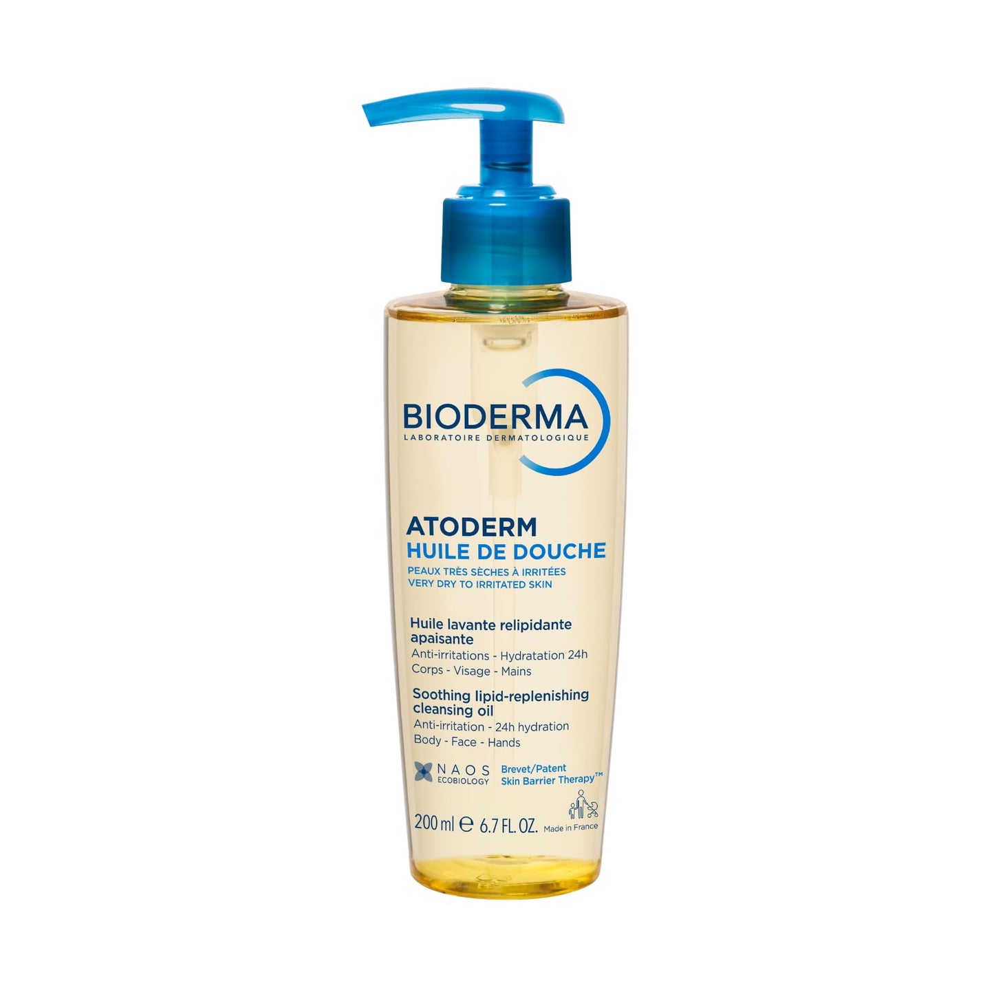 HotBioderma Atoderm Shower Oil, Cleansing Oil For Face & Body, Nourishing Cleansing Oil For Dry to Atopic Sensitive Skin For Softer & Smooth Skin For Your Whole Family