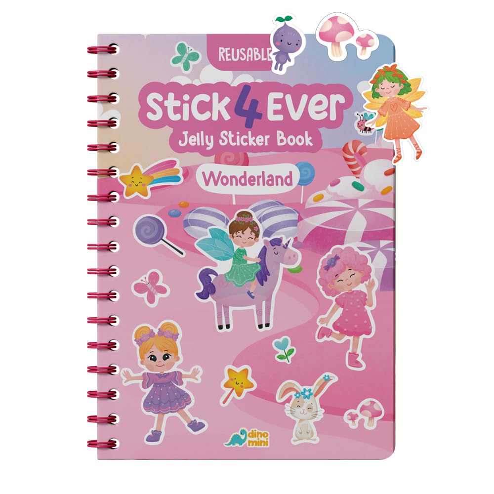HotStick4Ever Jelly Sticker Book® - for Kids - Waterproof, Easy to Clean Reusable Sticker Book for Toddlers- Reusable Road Trip Activities for Kids - Stocking Stuffers for Toddlers (Animals)