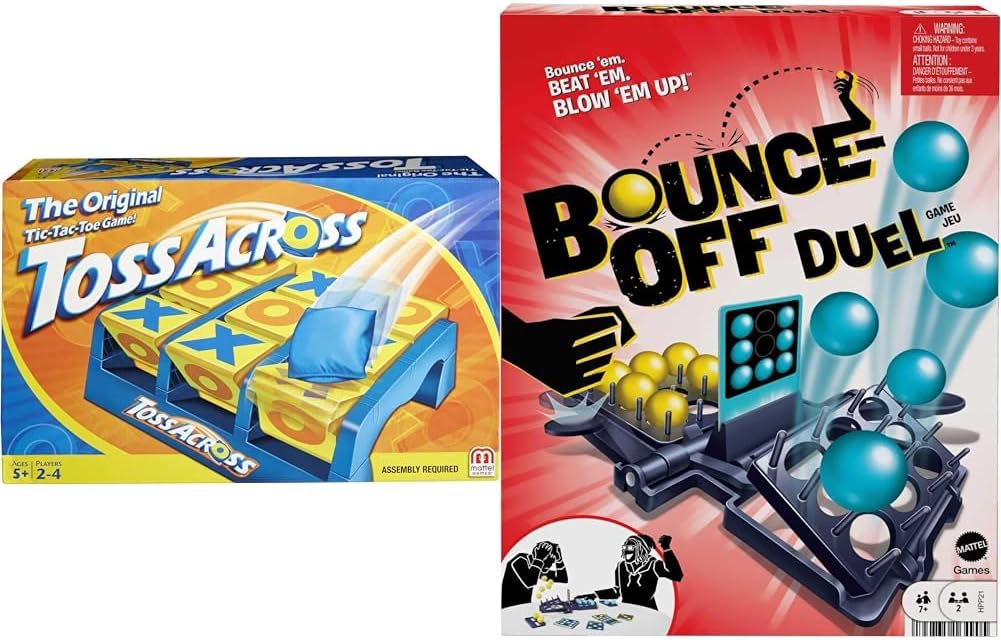HotMattel Games Toss Across Indoor Outdoor Game for Ages 5+, 2-4 Players | Get 3-in-a-Row Bean Bag Throwing Tic-Tac-Toe Game, Active Play for Family Nights & Camping