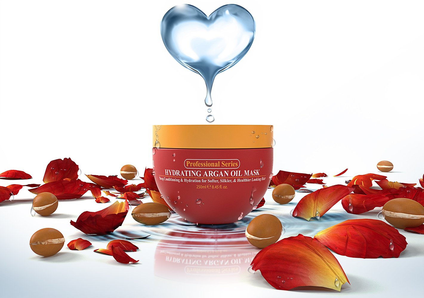 HotArvazallia Hydrating Argan Oil Hair Mask and Deep Conditioner for Dry or Damaged Hair (8.45 oz Jar)