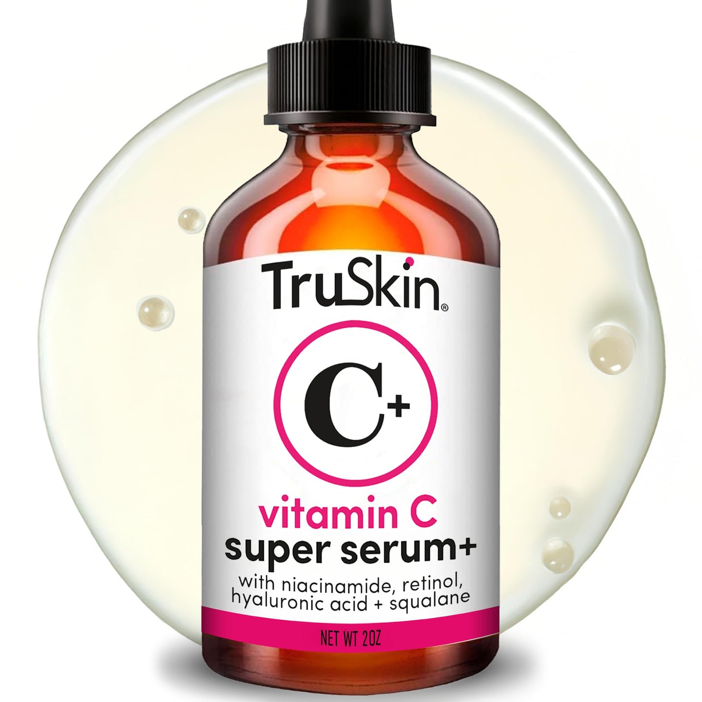 HotTruSkin Vitamin C Super Serum for Face - Five Skin Benefits in One Serum with Vitamin C, Retinol, Niacinamide, Hyaluronic Acid & Squalane - Brighten, Firm & Smooth the Look of Skin - 1 fl oz