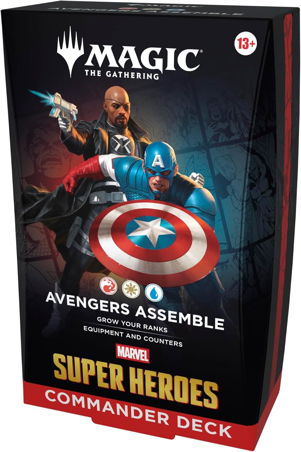 Hot Magic: The Gathering | Marvel Super Heroes Commander Deck - Avengers Assemble (100-Card Deck + Accessories)