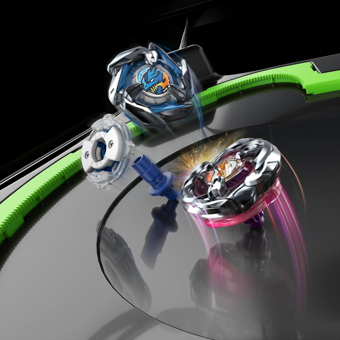 HotBeyblade X Xtreme Battle Set with Beystadium Arena Featuring X-Celerator Rail, 2 Right-Spinning Top Toys, 2 Launchers, Toys for Boys and Girls, 8+