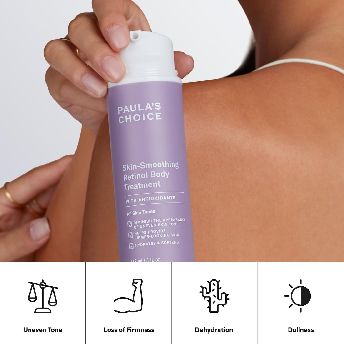 HotPaula's Choice Retinol Skin-Smoothing Body Lotion Treatment, Body Cream with Shea Butter, Vitamin C & E Lotion, All Skin Types, Anti-Aging Body Moisturizer, Reduce Dryness, Fragrance-Free, 4oz