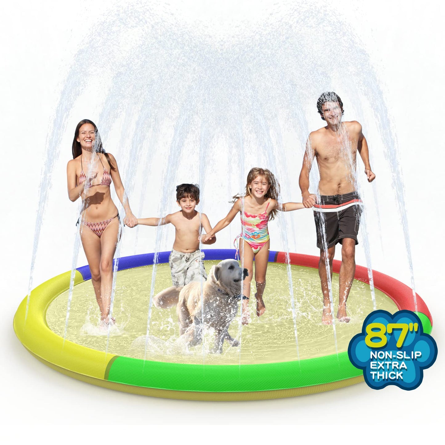 HotGrowsland Splash Pad for Toddlers, Outdoor Sprinkler for Kids | 67" Summer Water Toys Baby Pool Fun Gifts for 3 4 5 6 7 8 9 Years Old Boy Girl Backyard Garden Lawn Outdoor Games