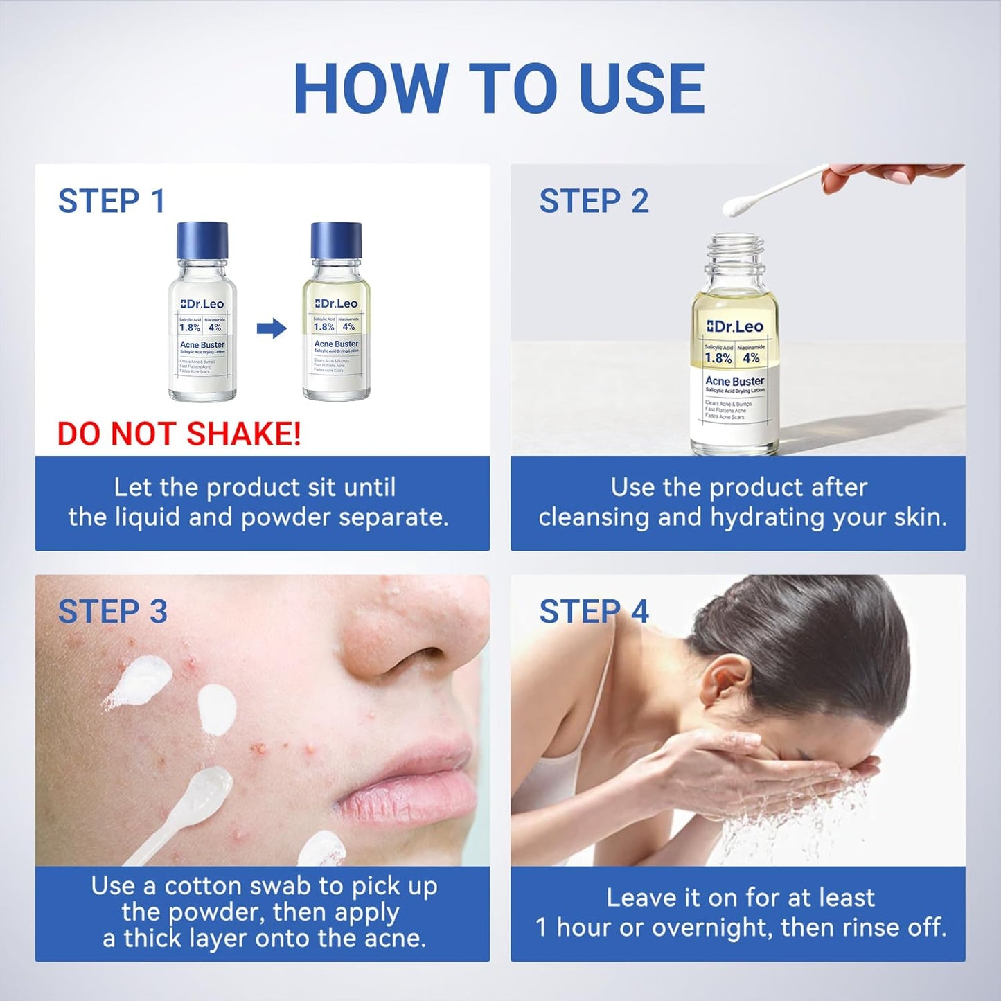 Hot1.8% Salicylic Acid Acne Treatment, Drying Lotion Acne Spot Treatment for Acne-Prone Sensitive Skin | Niacinamide, Fast Pimple Relief, Fades Acne Marks, Overnight & Period Breakouts, 0.34 fl oz