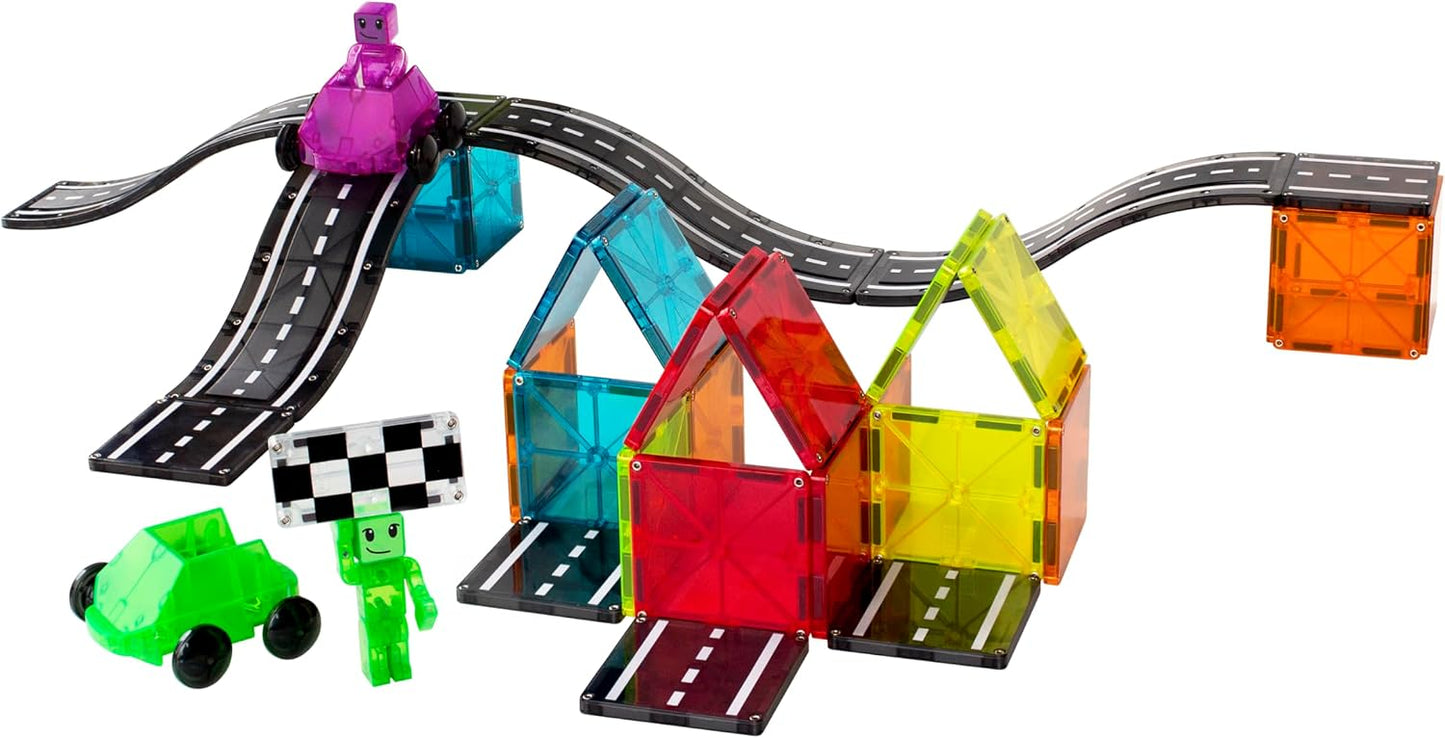 HotMAGNA-TILES Downhill Duo 40-Piece Magnetic Construction Set, The Original Magnetic Building Brand