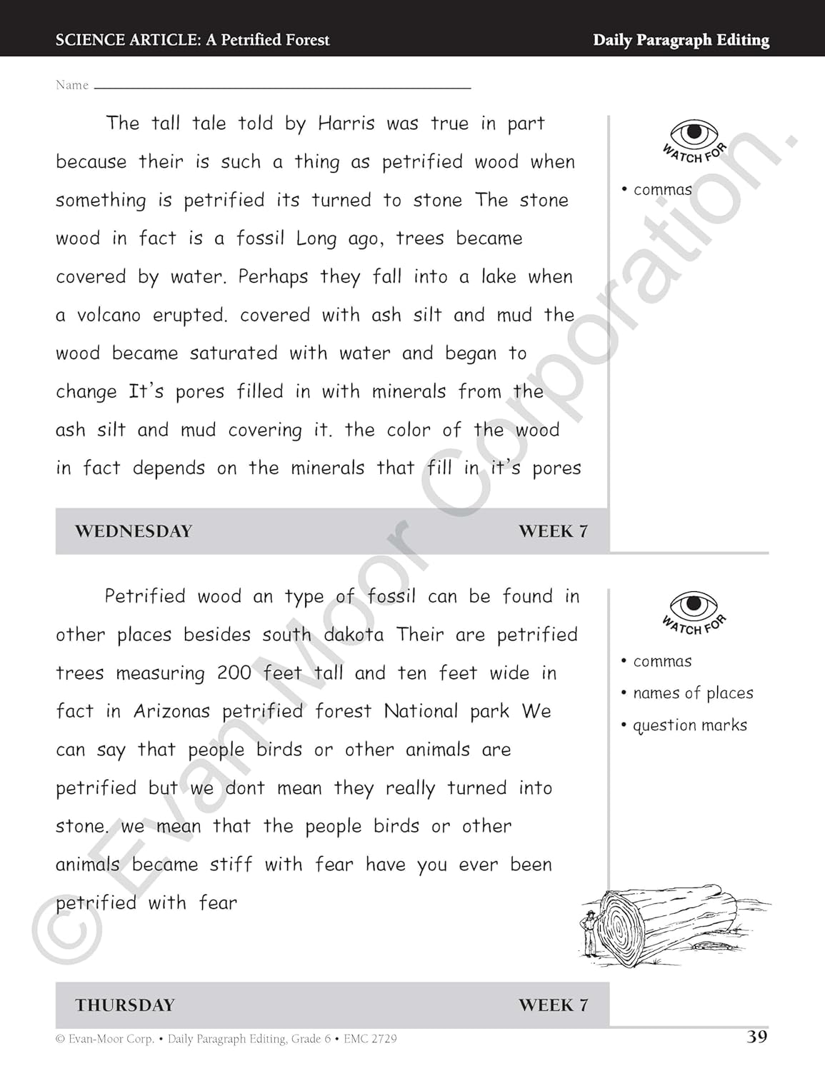 Hot Evan-Moor Daily Paragraph Editing, Grade 6 Teacher Edition
