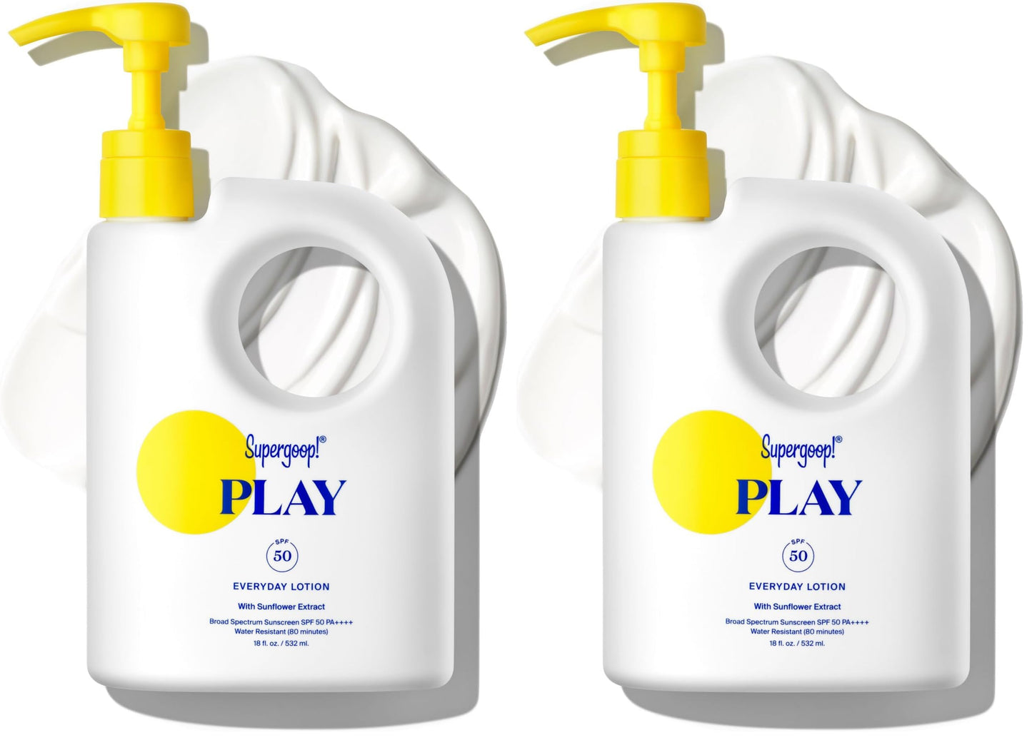 HotSupergoop! PLAY Everyday Lotion SPF 50 - Broad Spectrum Body & Face Sunscreen - Great for Active Days - Fast Absorbing, Water & Sweat Resistant - 18 fl oz