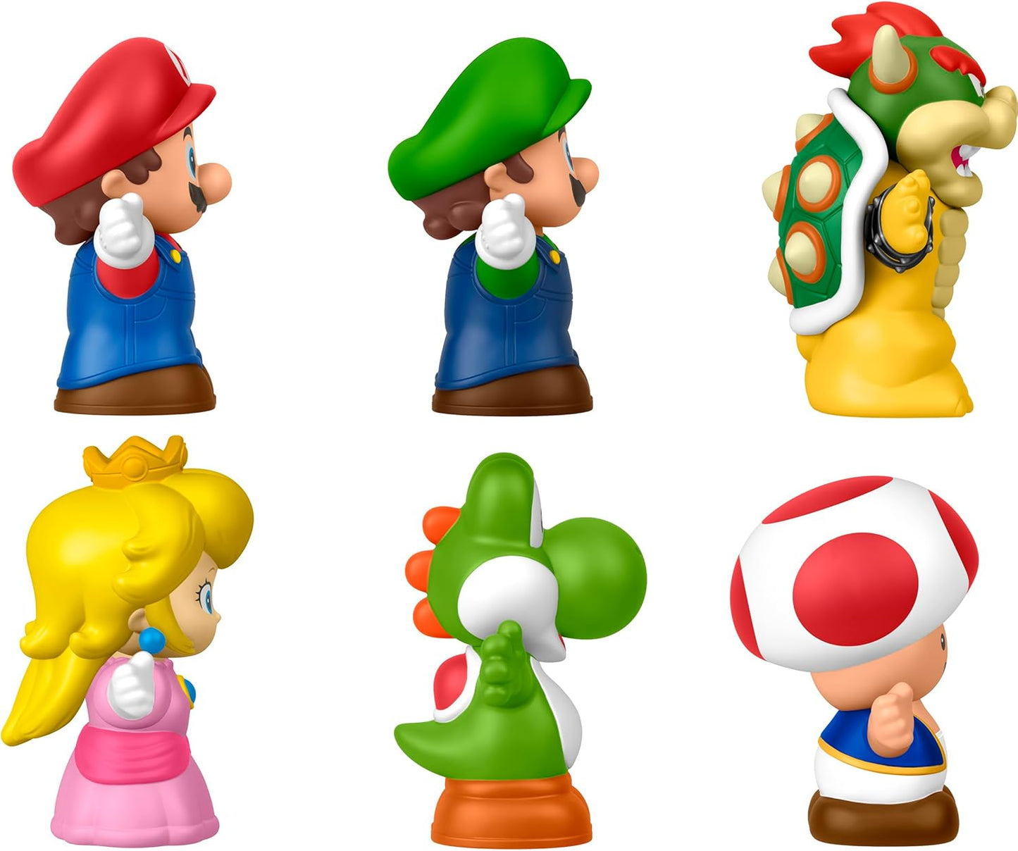 Hot Fisher-Price Little People My Mario 6-Piece Character Figure Set | Pretend Play with Mario, Luigi, Princess Peach, Toad, Yoshi and Bowser figures, Toddlers & Kids Ages 18+ Months