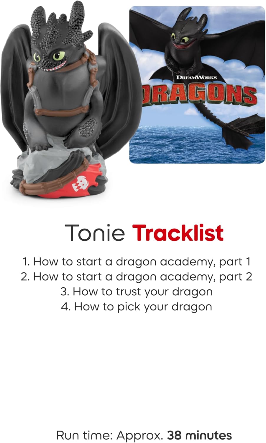HotTonies Toothless Audio Toy Figurine from How to Train Your Dragon