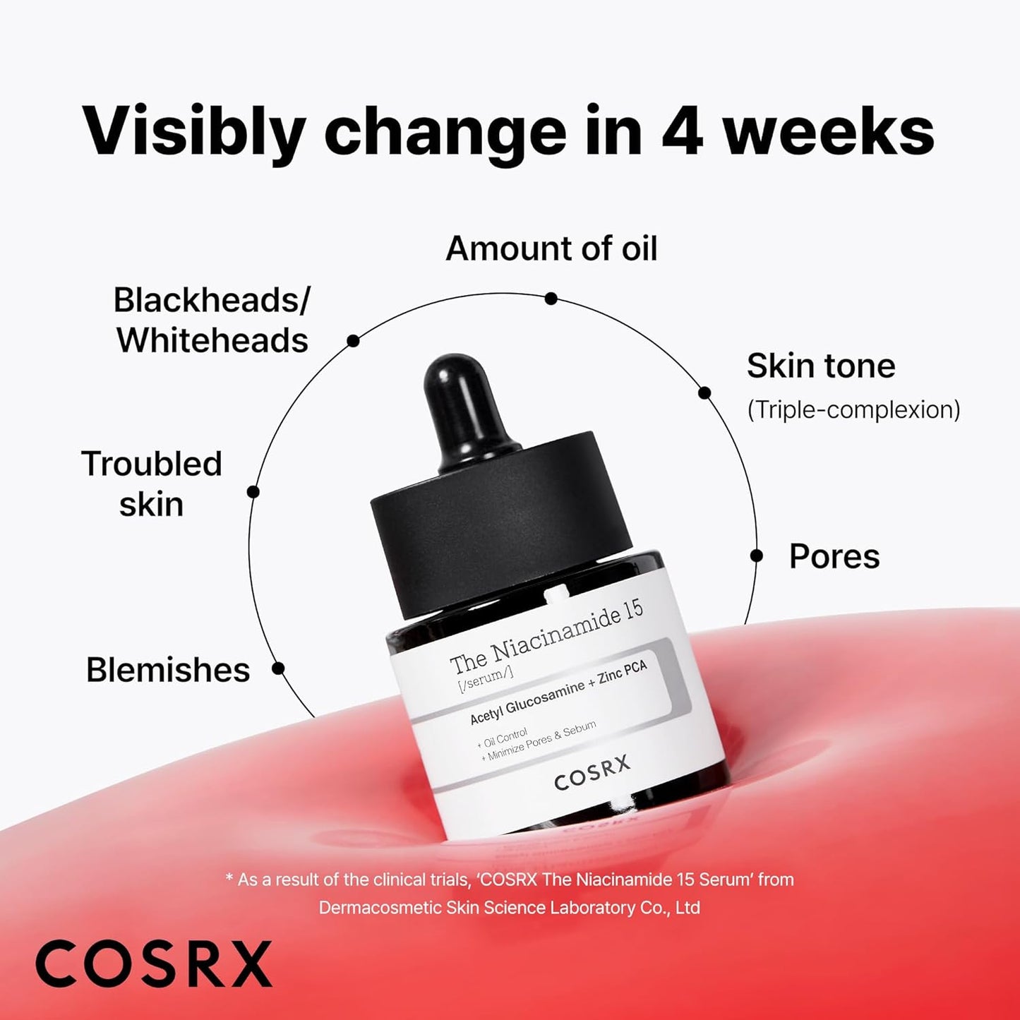 HotCOSRX 15% Niacinamide Face Serum, 0.67 fl oz, Pore Minimizer Serum for Face, Even Skin Tone, Korean Skin Care