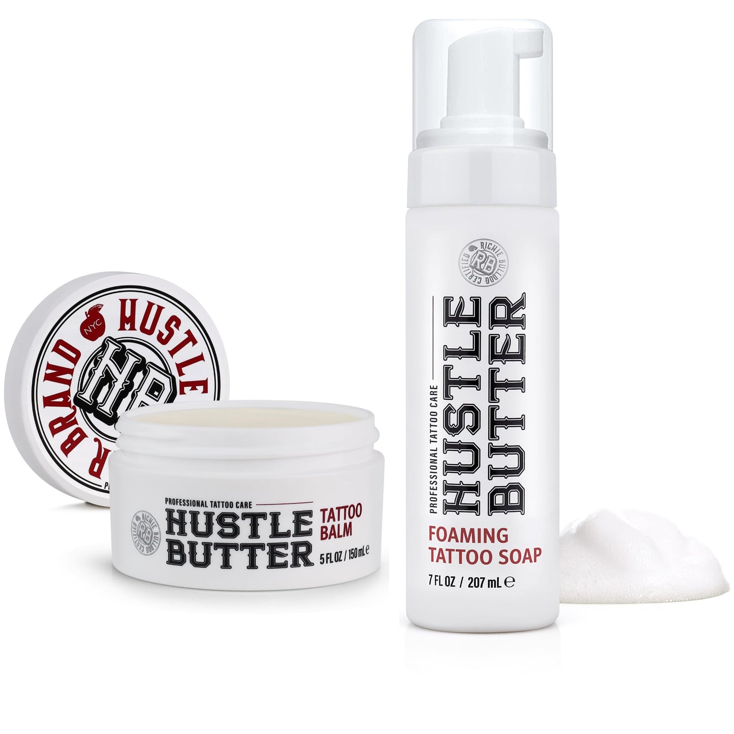 HotHustle Butter Tattoo Aftercare 5oz Tattoo Balm, Heals + Protects New Tattoos and Rejuvenates Older Tattoos - 100% Vegan Cream No-Petroleum