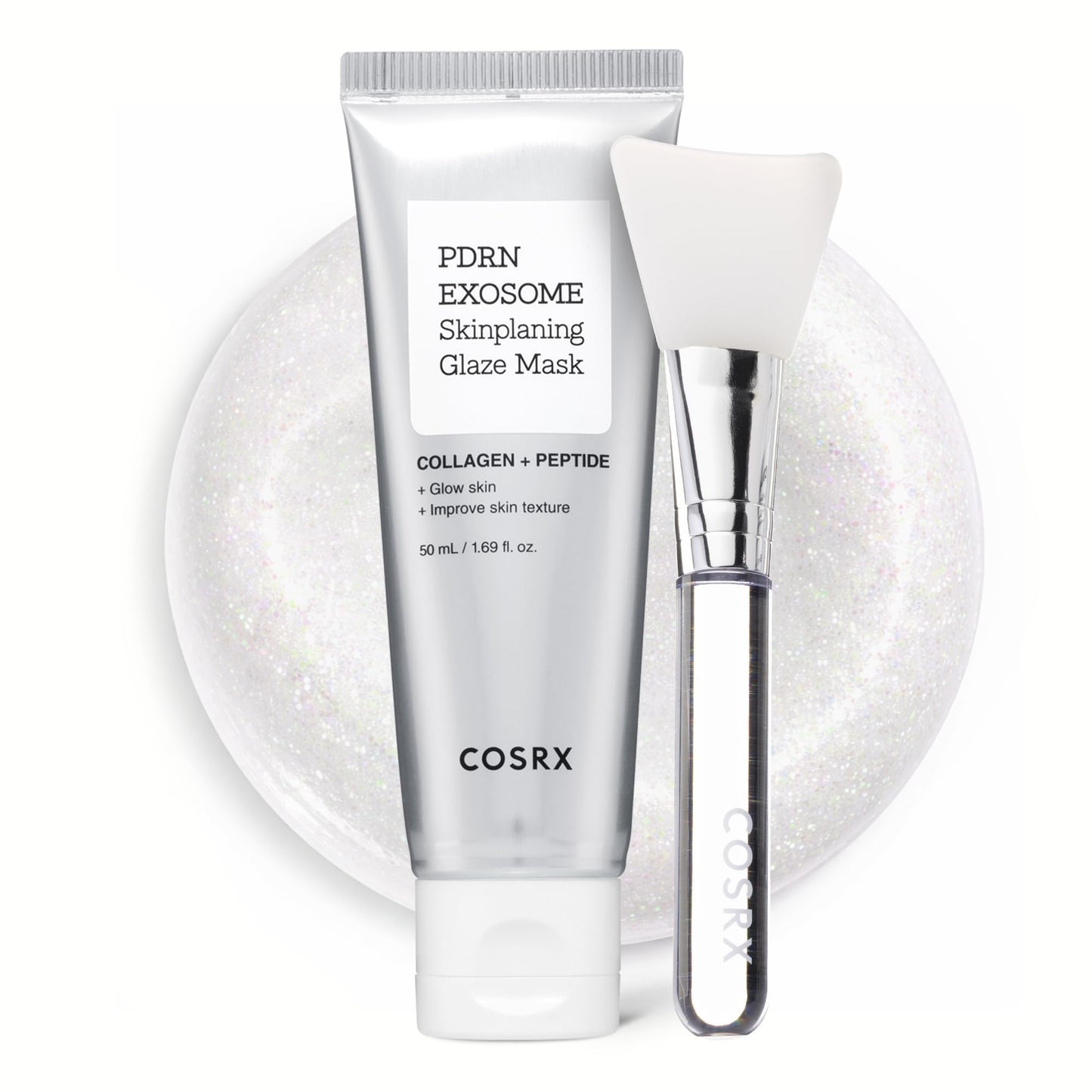 HotCOSRX PDRN EXOSOME Glaze Wrapping Mask with SALMON DNA PDRN, +123% Skin Hydration, Instant Glow, Easy Peel-Off Overnight Mask, Elasticity & Firmness Care, Korean Skin Care, 1.69 fl. Oz