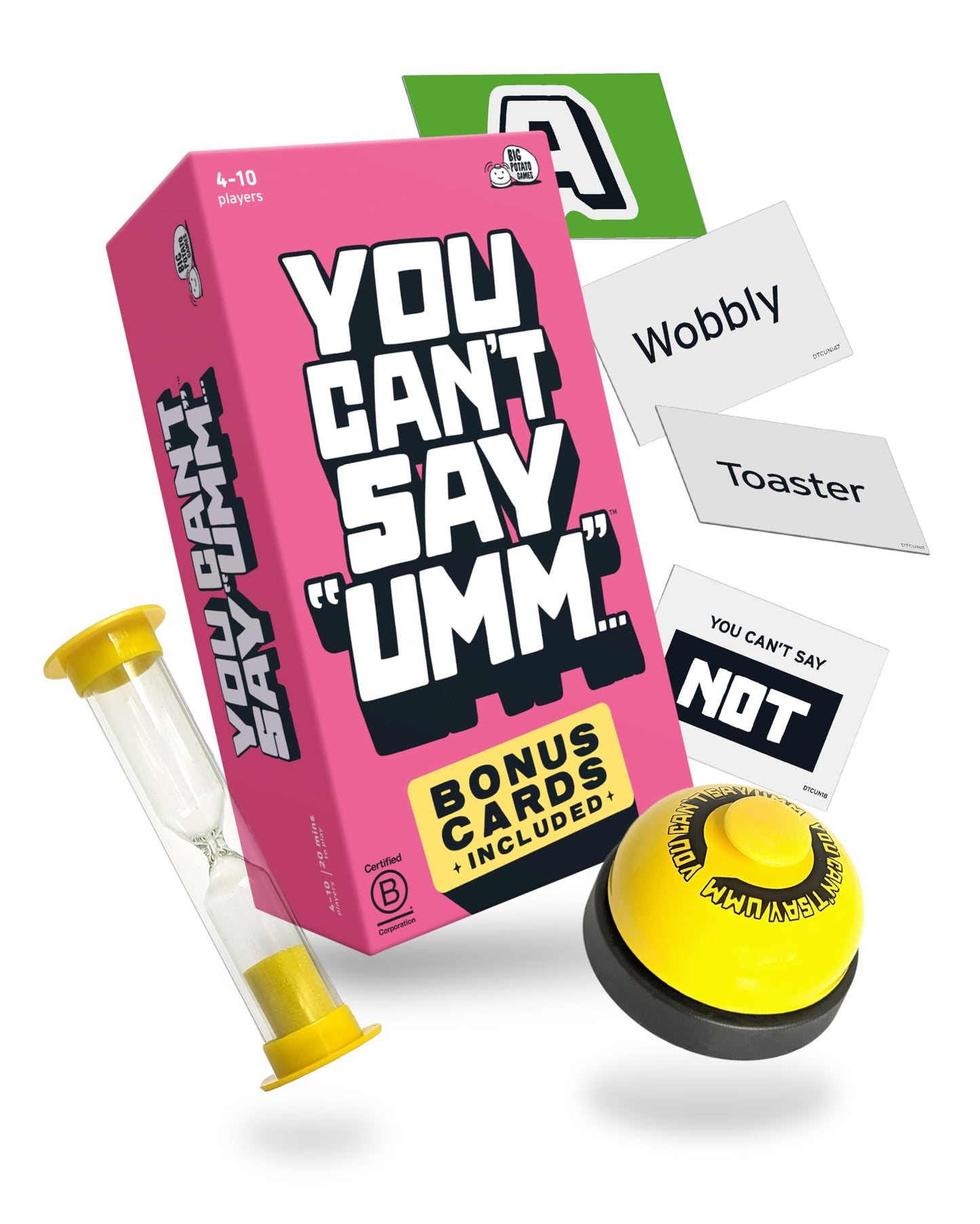 HotYou Can't Say UMM Party Game for Kids and Adults, Ages 8+ | Beat the Timer, Rivals Ding the Bell, Rules Change Each Round, Quick and Competitive, 4-10 Players, Backyard BBQ Fun