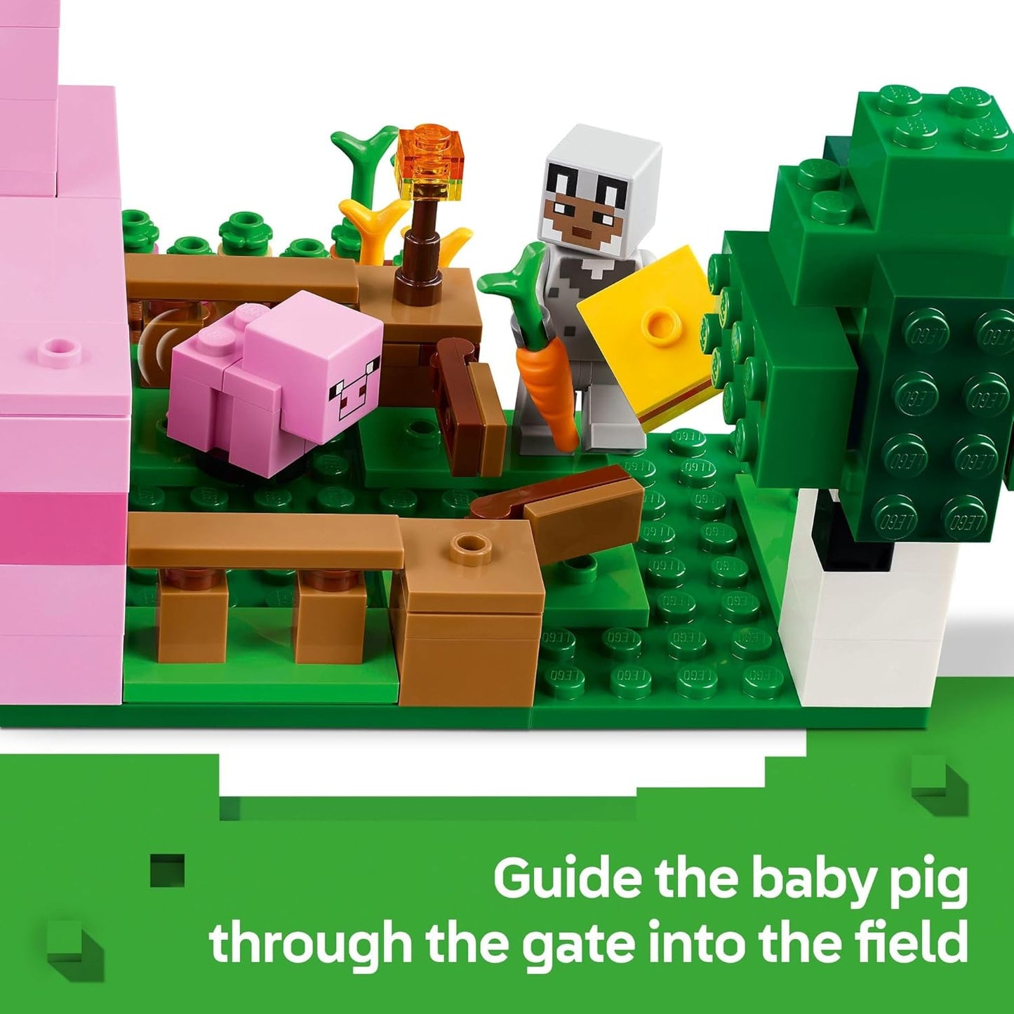HotLEGO Minecraft The Baby Pig House Toy Figures and Playset - Building Minecraft Toy for Kids, Boys and Girls, Ages 7+ - Gift for Birthdays - with 2 Minifigures for Pretend Play - 21268