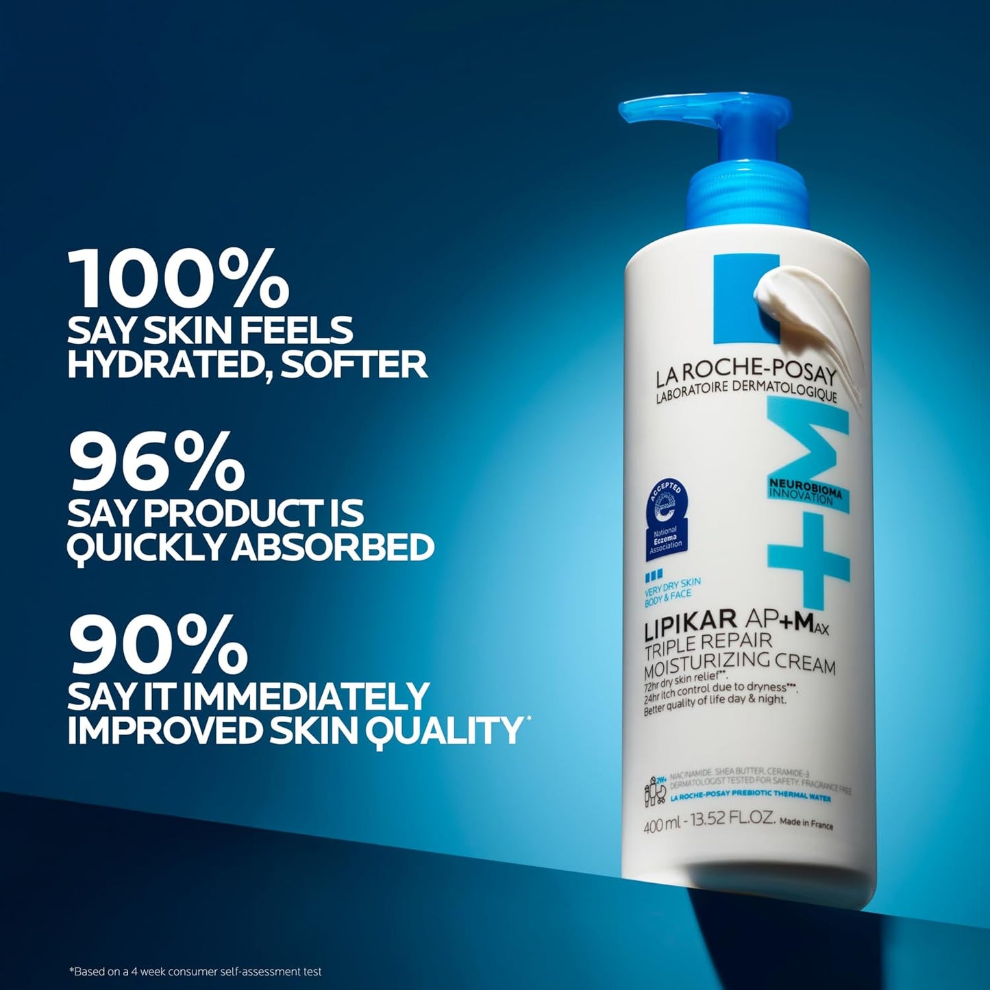 HotLa Roche-Posay Lipikar AP+Max Triple Repair Moisturizing Body Cream,13.52oz | Face and body lotion for dry skin with shea butter and niacinamide to help moisturize and support the skin barrier.