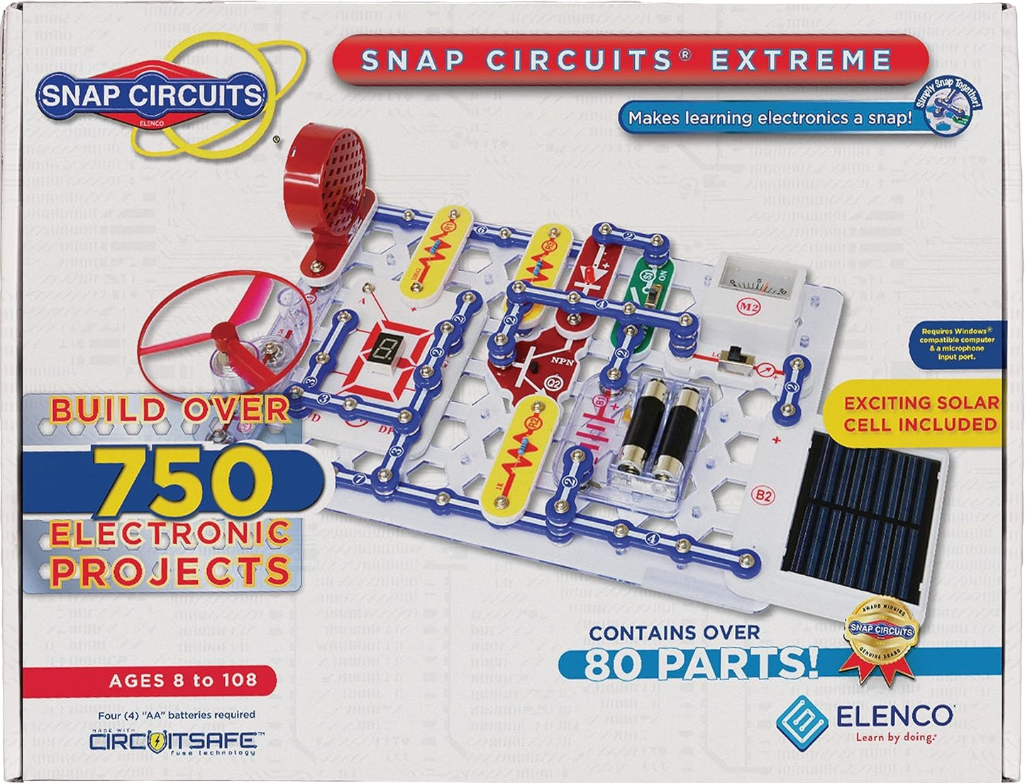 Hot Snap Circuits Jr. SC-100 Electronics Exploration Kit, Over 100 Projects, Full Color Project Manual, 28 Parts, STEM Educational Toy for Kids 8 +