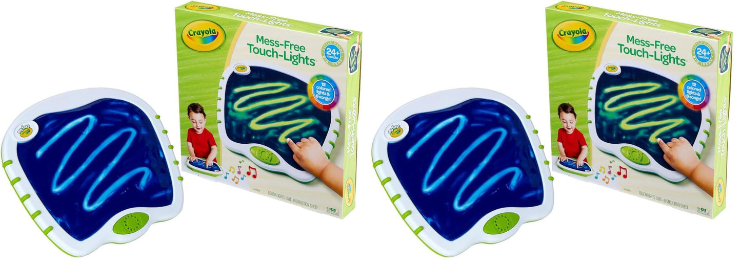 HotCrayola Toddler Touch Lights, Musical Sensory Toys for Toddlers, Learning Gifts, Light Up Drawing Pad, Mess Free Painting, Travel Activity, 2+