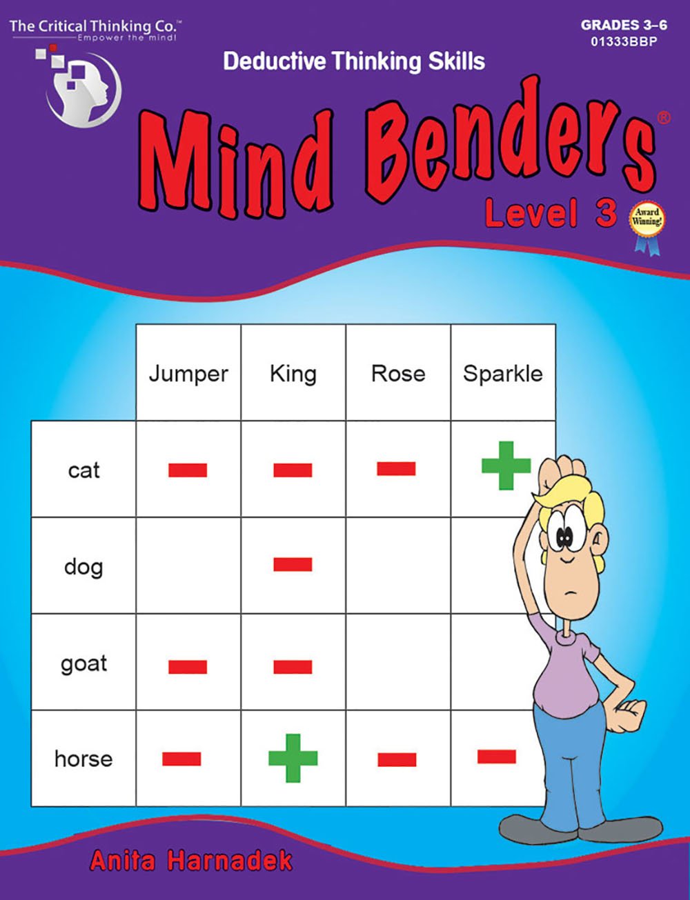Hot Mind Benders Level 3 Workbook - Deductive Thinking Skills Puzzles (Grades 3-6)