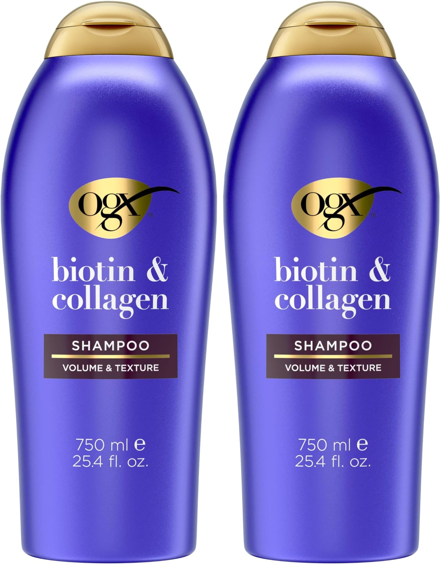 HotOGX Thick & Full + Biotin & Collagen Volumizing Shampoo, Nutrient-Infused Hair Shampoo with Vitamin B7 Biotin Gives Hair Volume & Body for 72+ Hours, Sulfate-Free Surfactants, 25.4 fl. oz