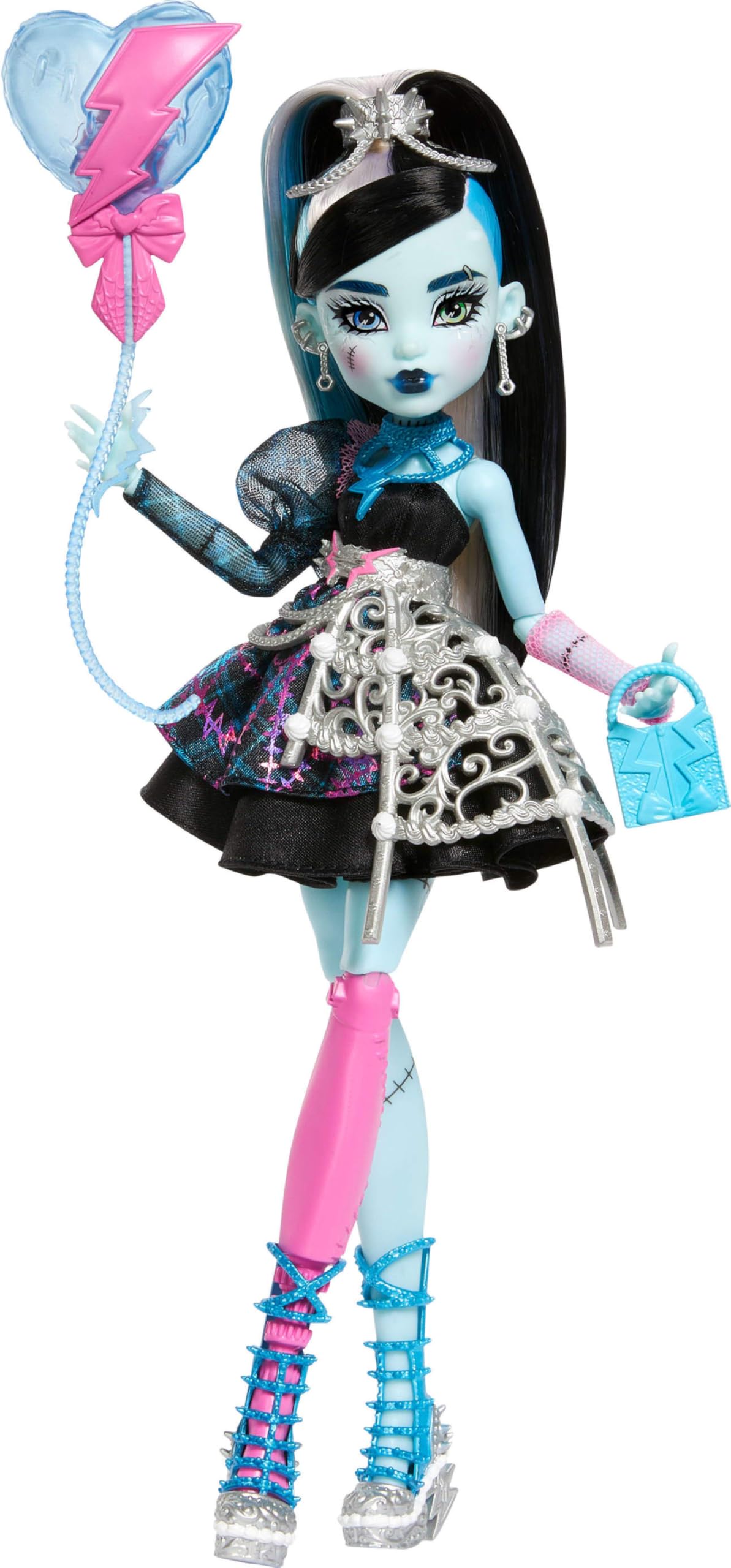 Hot Monster High Scary Sweet Birthday Cupid Asteria Doll | Doll in Pink and Red Party Dress with Party-Themed Accessories like Invite, Balloon, Gift and More